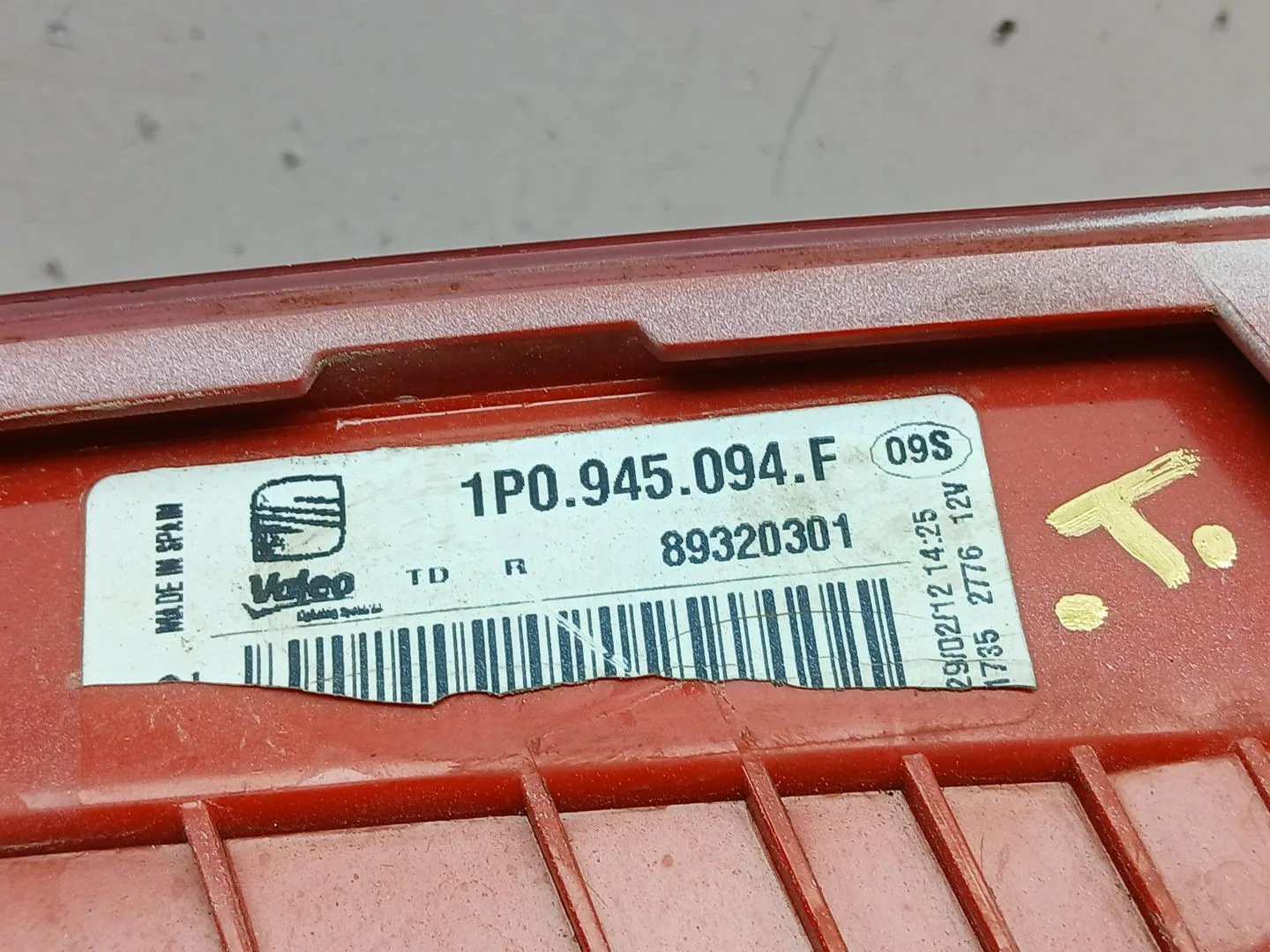 Piloto Trasero Derecho Interior para Seat Leon (1P1)