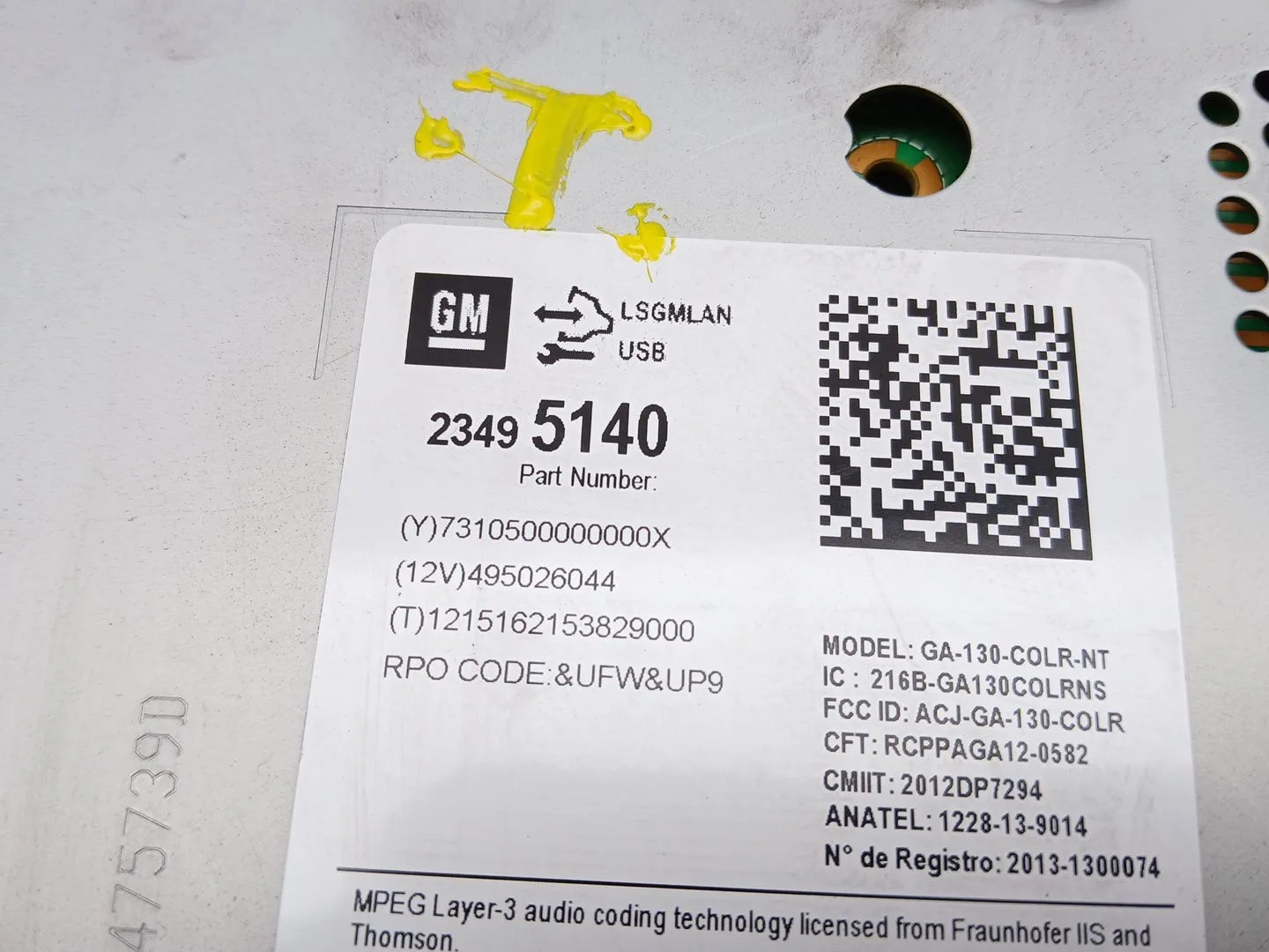 Sistema Audio / Radio Cd para Opel Astra J (P10)