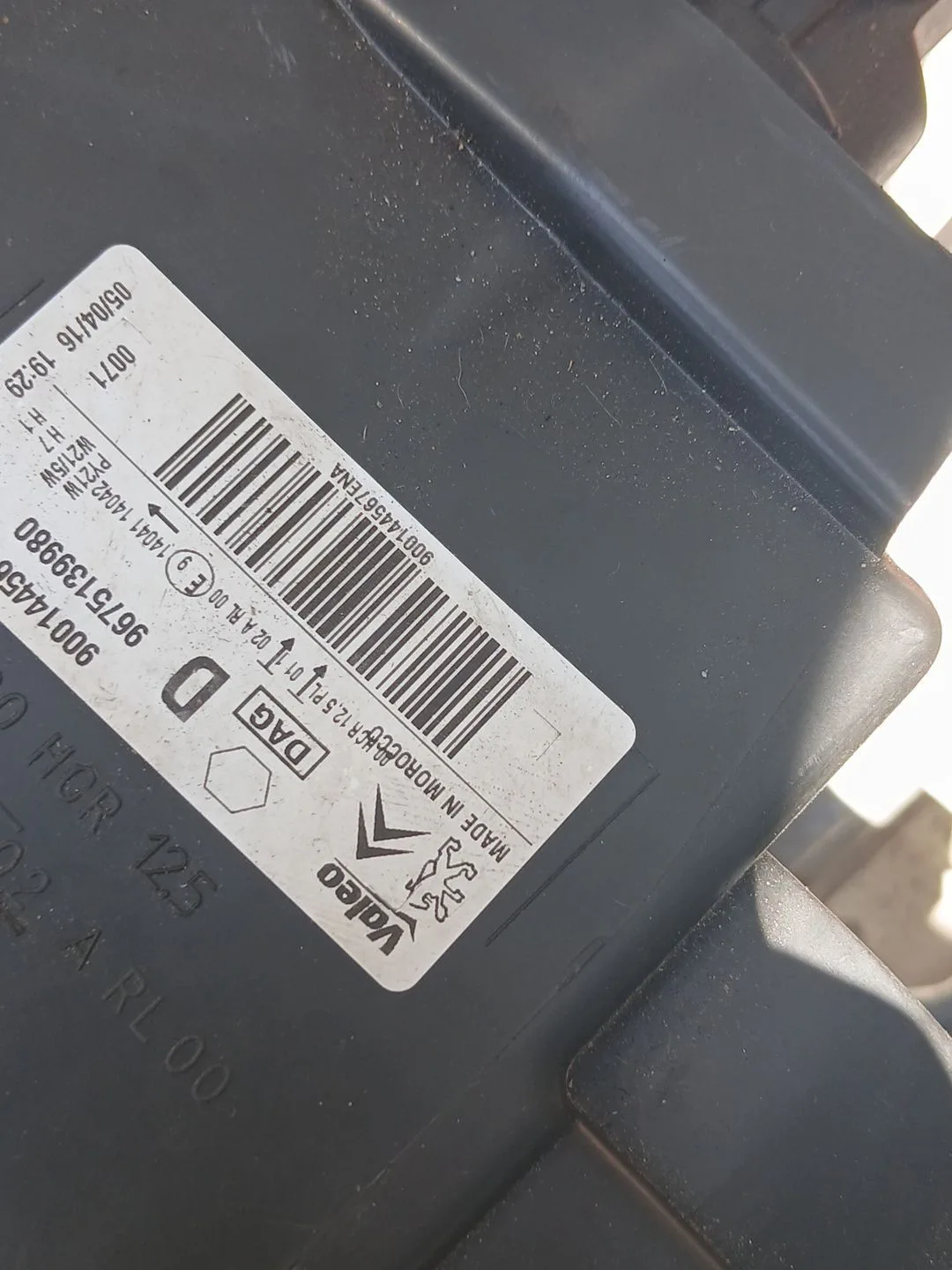 Faro Derecho para Citroën C-Elysee (Dd_)