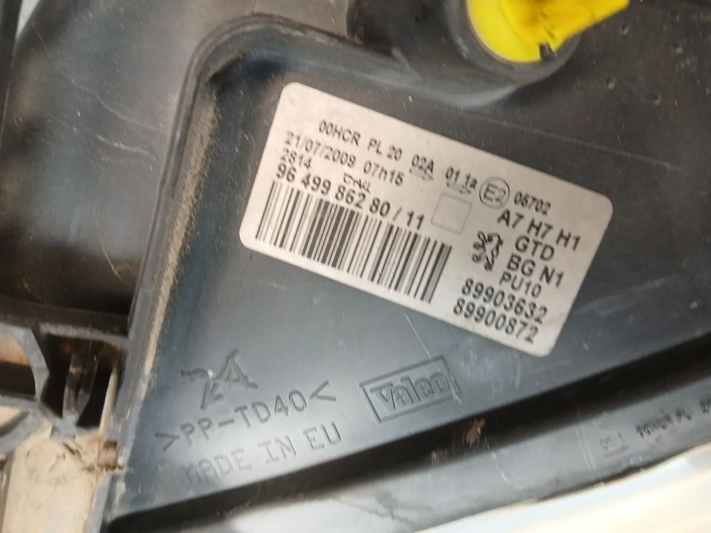 Faro Izquierdo para Peugeot 207/207+ (Wa_, Wc_)