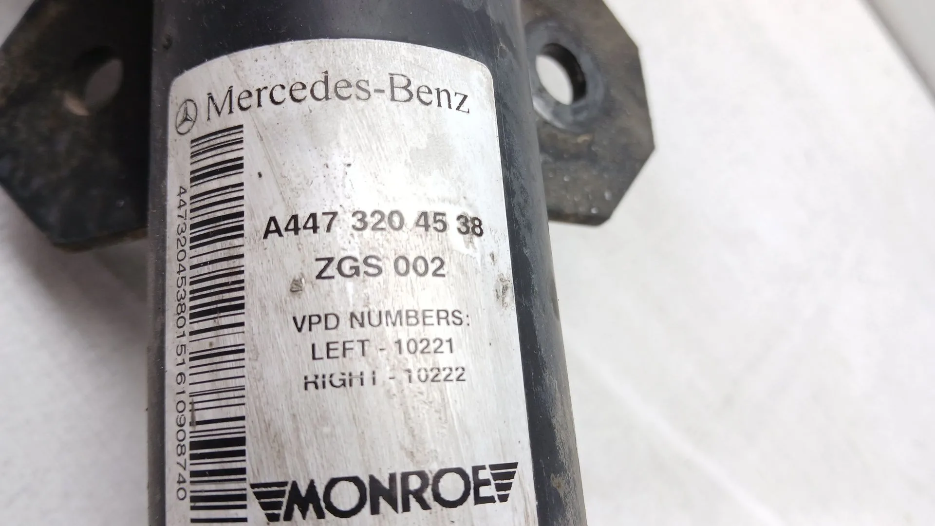 Amortiguador Delantero Derecho para Mercedes-Benz Vito Kasten