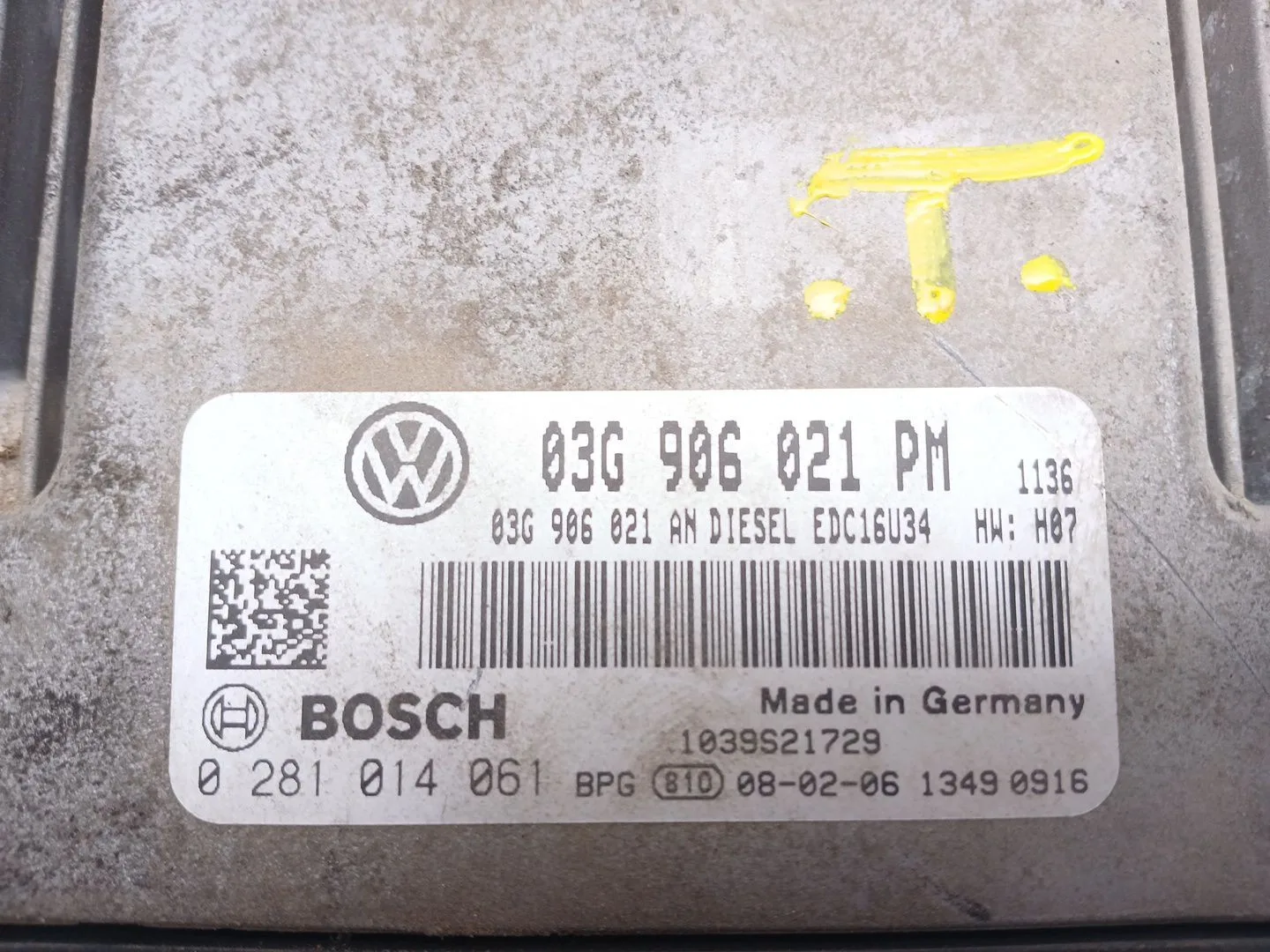 Centralita Motor Uce para Volkswagen Golf V (1K1)