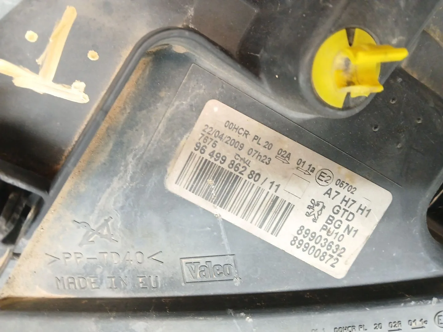 Faro Izquierdo para Peugeot 207 Sw (Wk_)