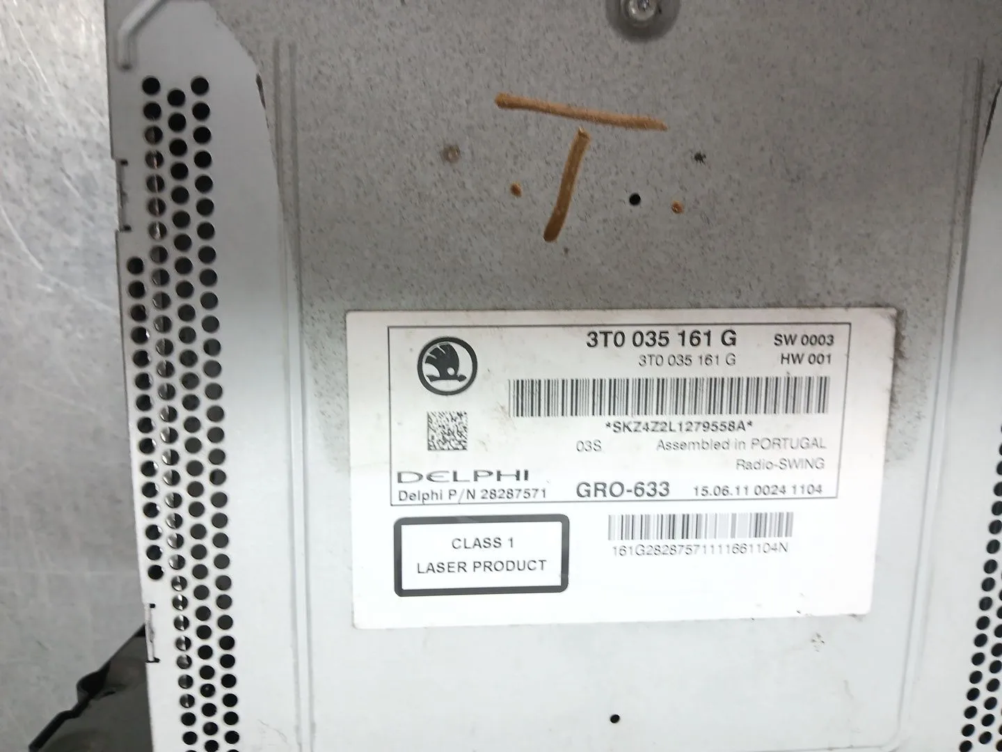 Sistema Audio / Radio Cd para Skoda Superb Ii (3T4)