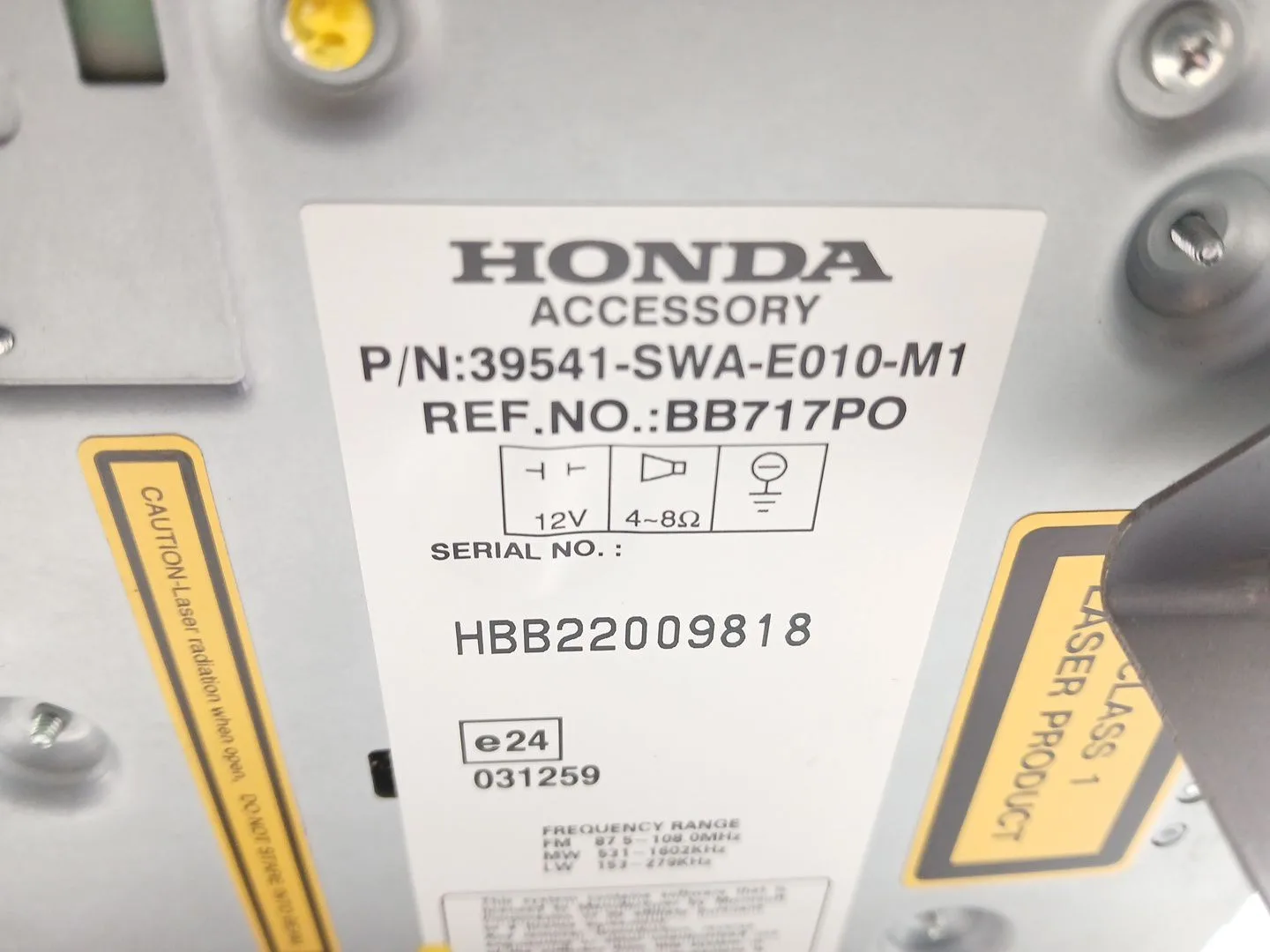 Sistema Audio / Radio Cd para Honda Cr-V Iii (Re_)