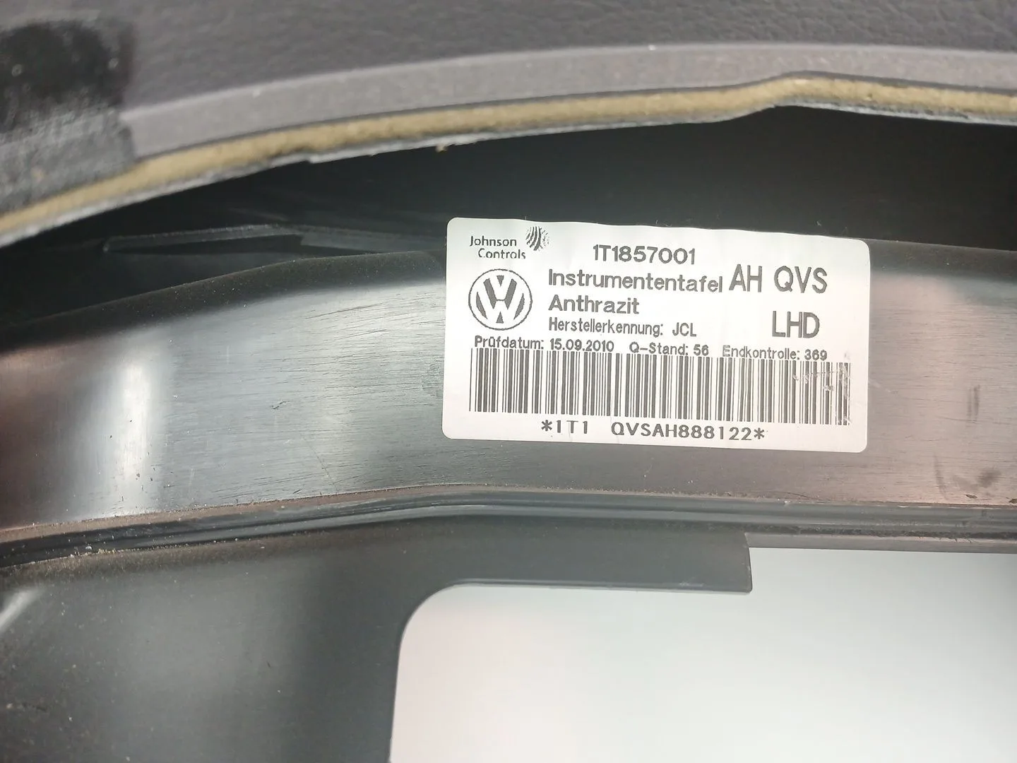 Kit Airbag para Volkswagen Touran (1T3)