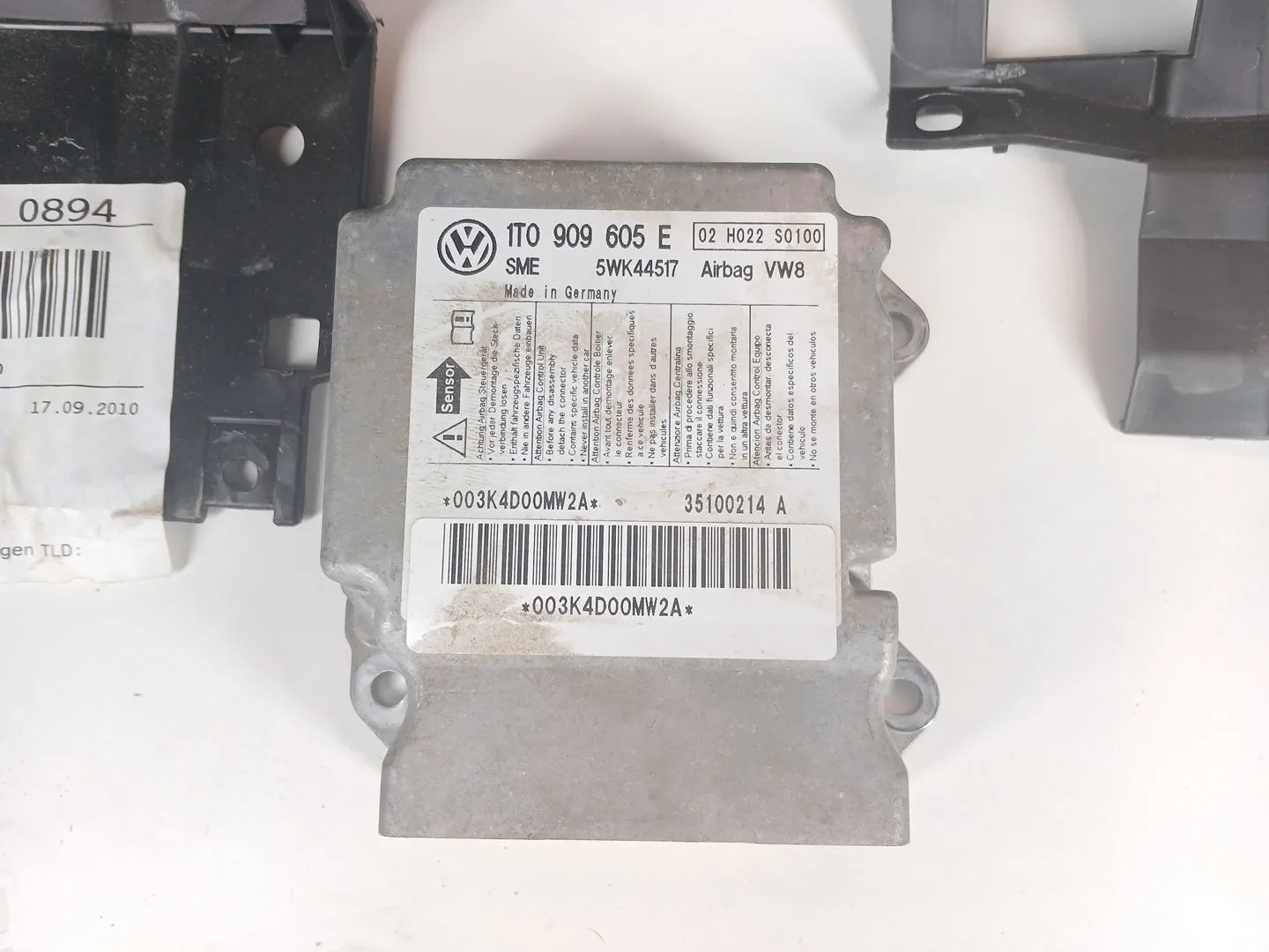 Kit Airbag para Volkswagen Touran (1T3)