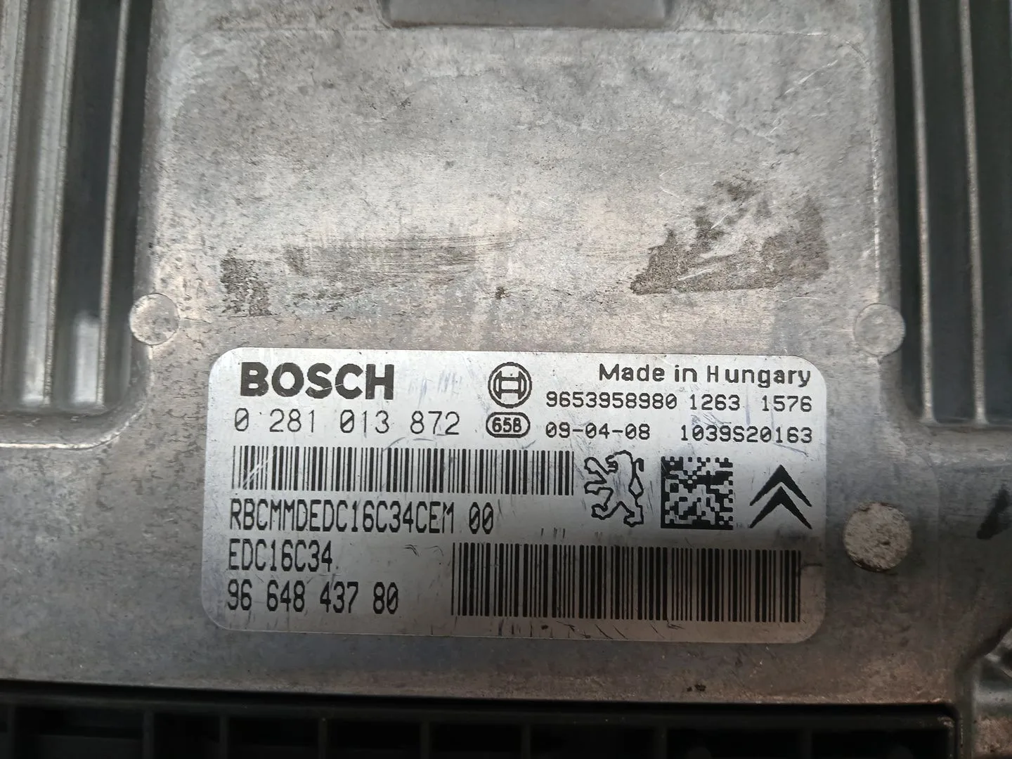 Centralita Motor Uce para Peugeot 207 Furgoneta/Hatchback (Wa_, Wc_)