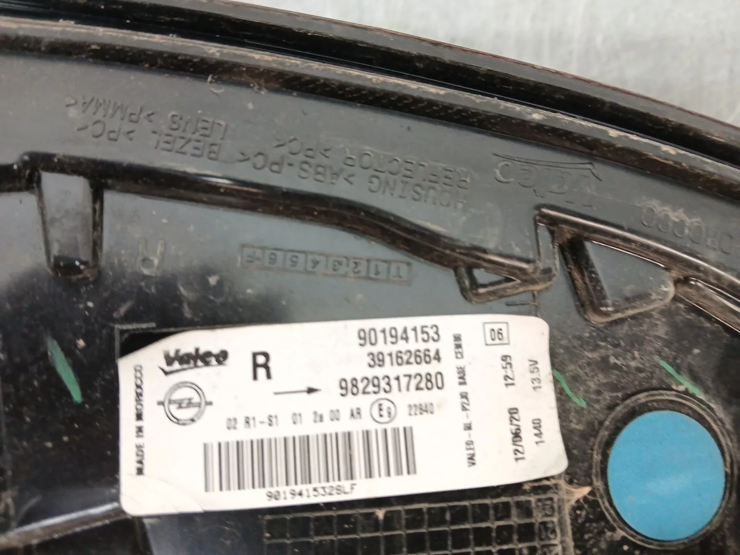 Piloto Trasero Derecho para Opel Corsa F
