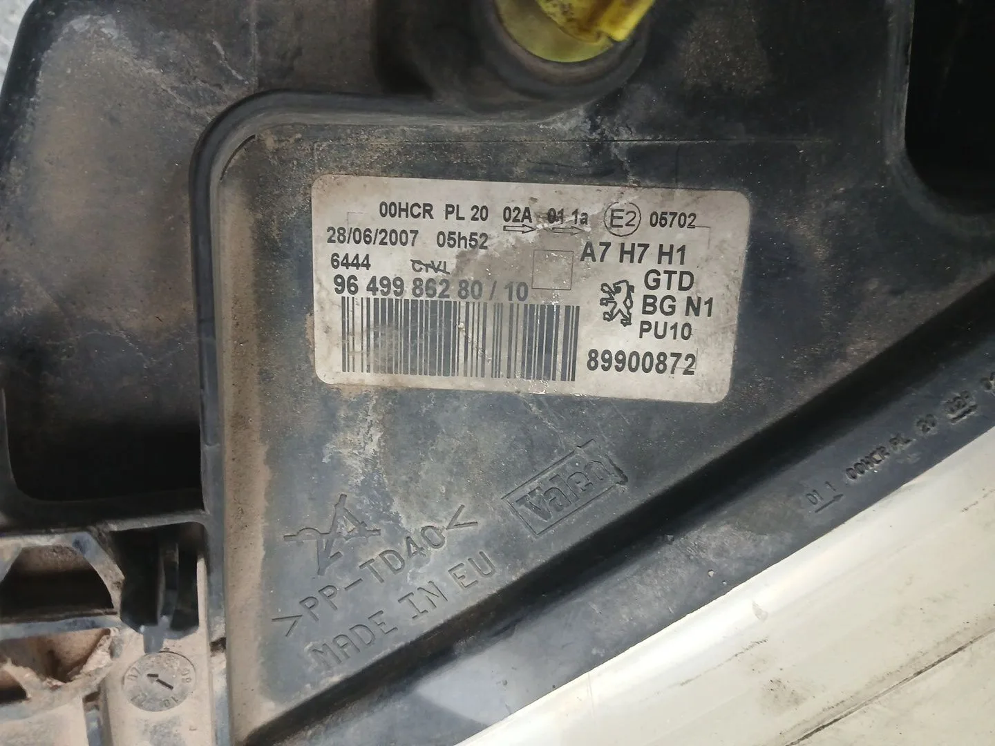 Faro Izquierdo para Peugeot 207 Sw (Wk_)