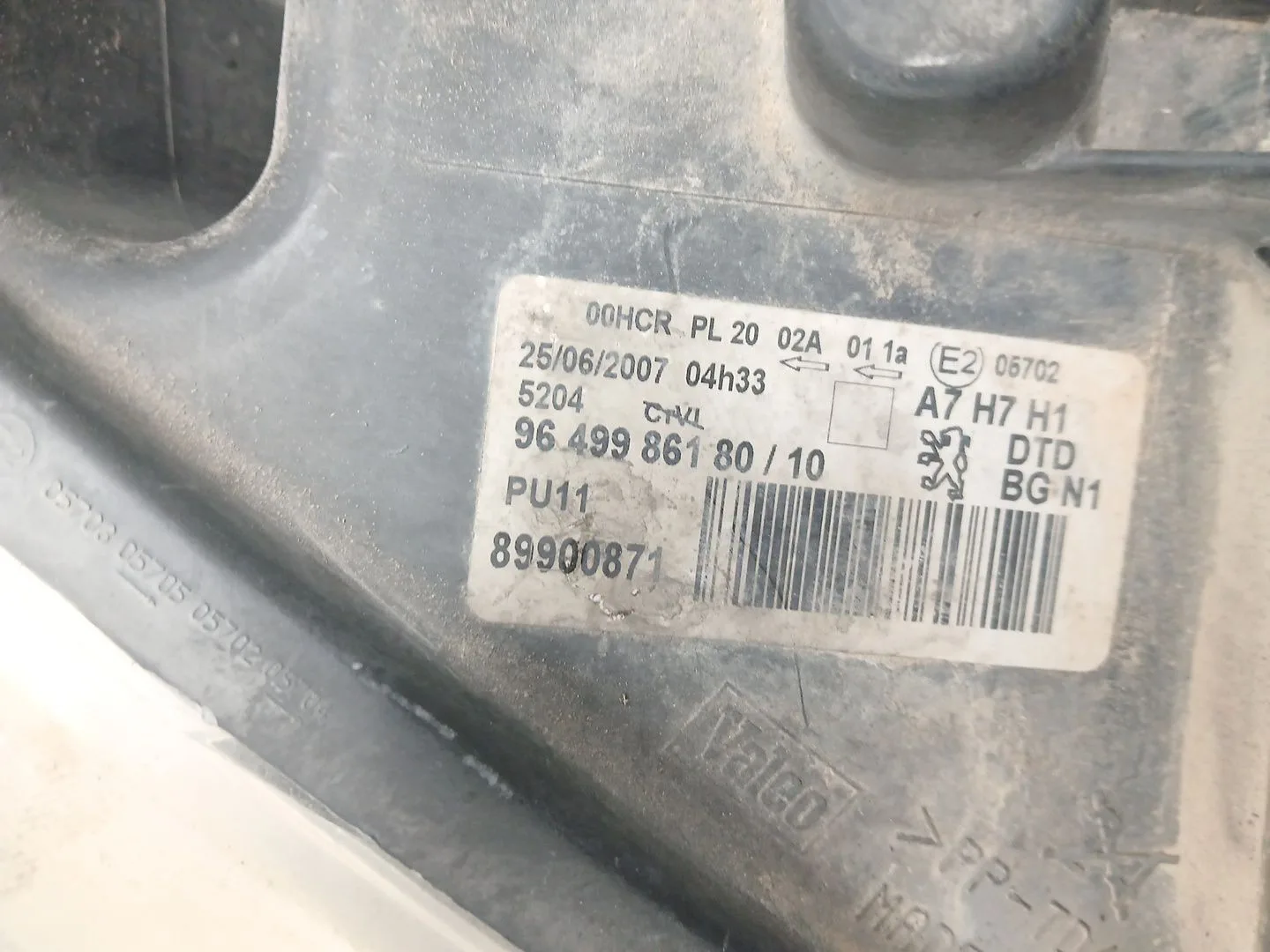 Faro Derecho para Peugeot 207 Sw (Wk_)