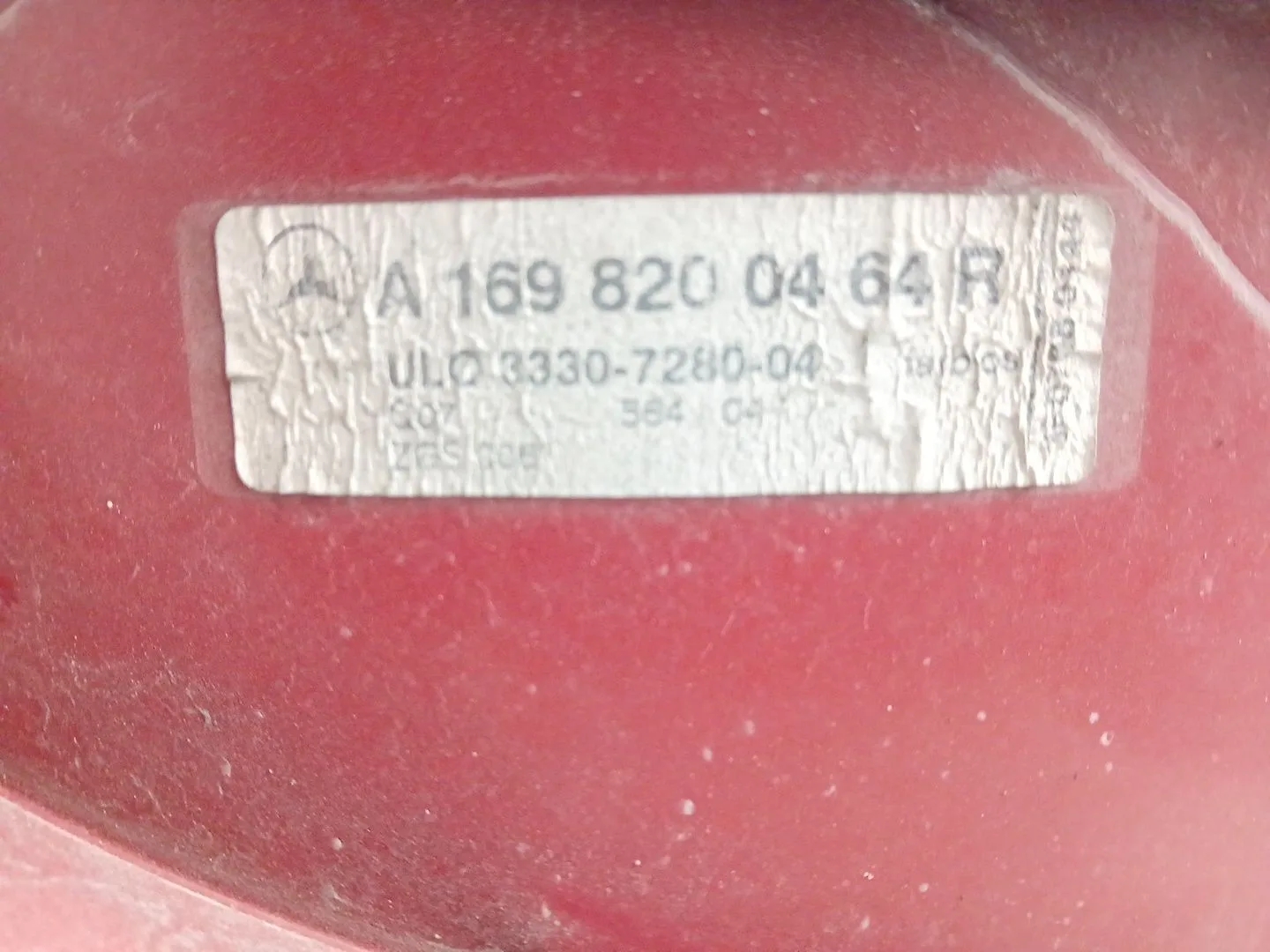 Piloto Trasero Derecho para Mercedes-Benz Clase A (W169)