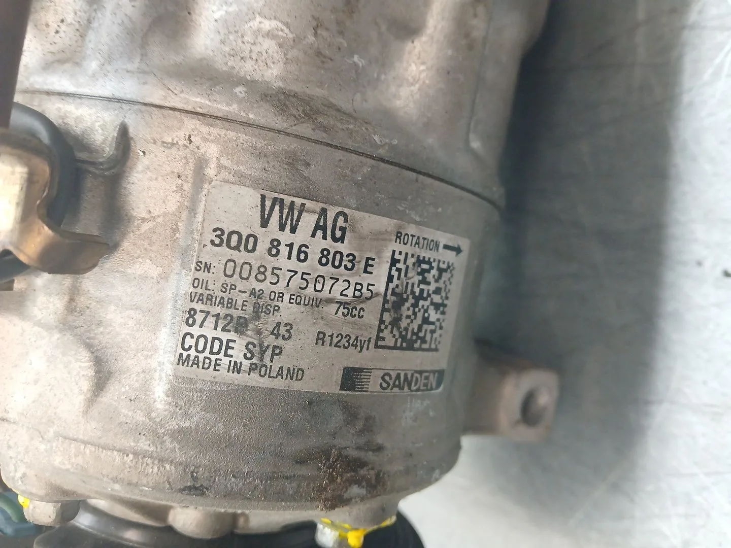 Compresor Aire Acondicionado para Skoda Fabia Iii Station Wagon (Nj5)