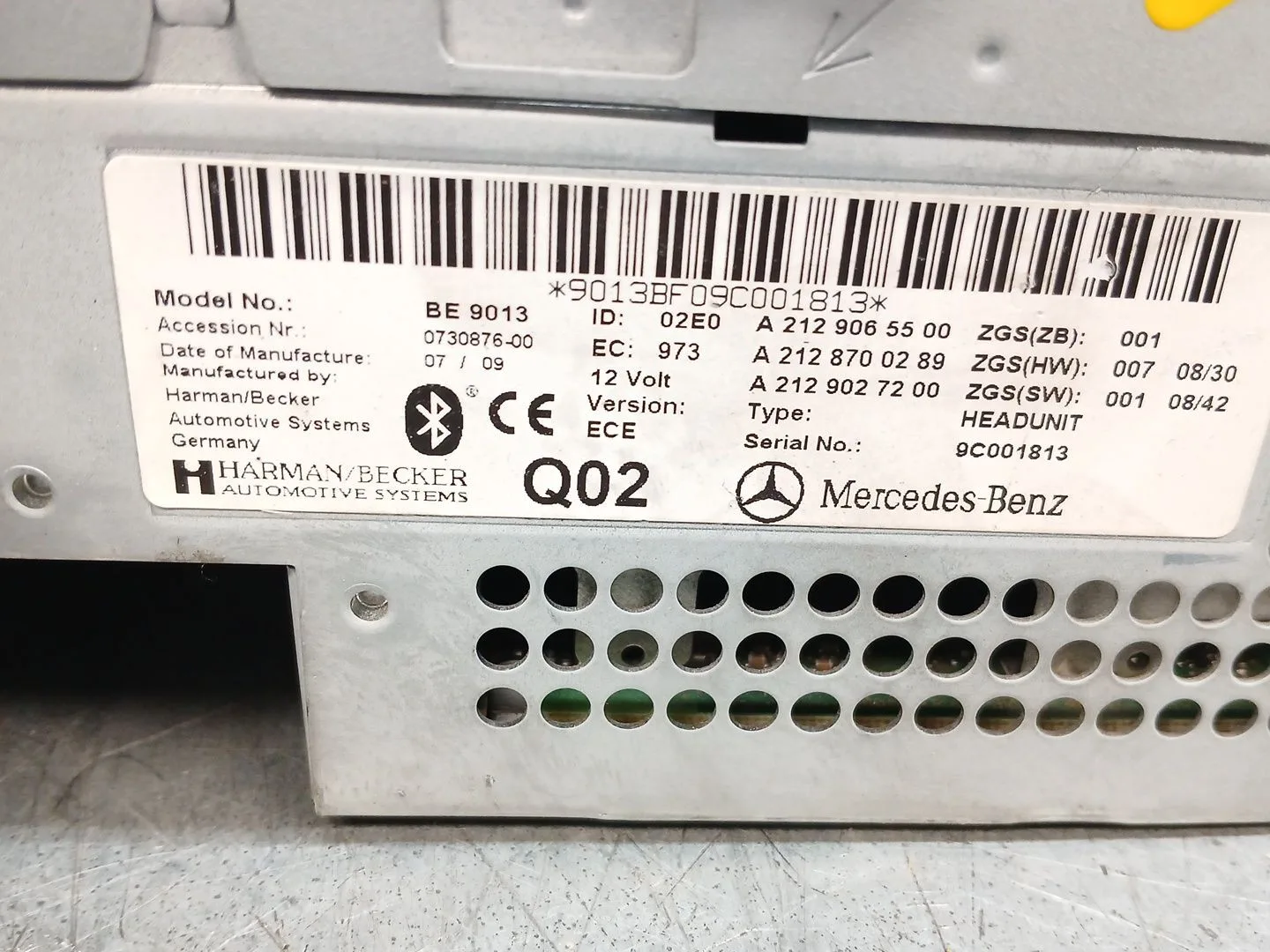 Sistema Audio / Radio Cd para Mercedes-Benz Clase E (W212)