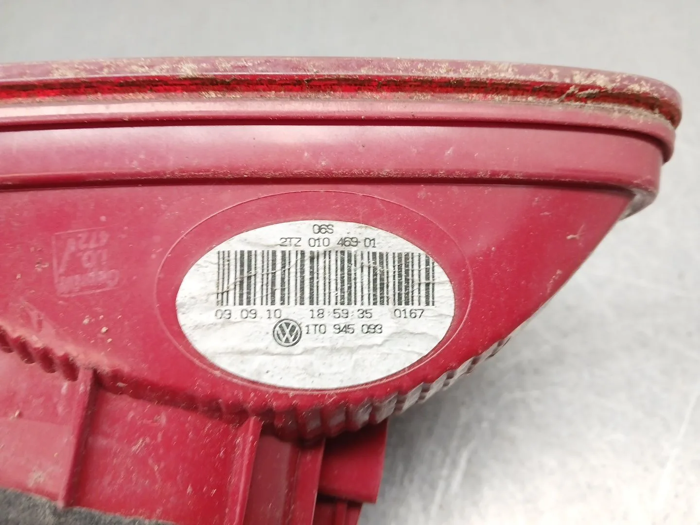 Piloto Trasero Izquierdo Interior para Volkswagen Touran (1T3)