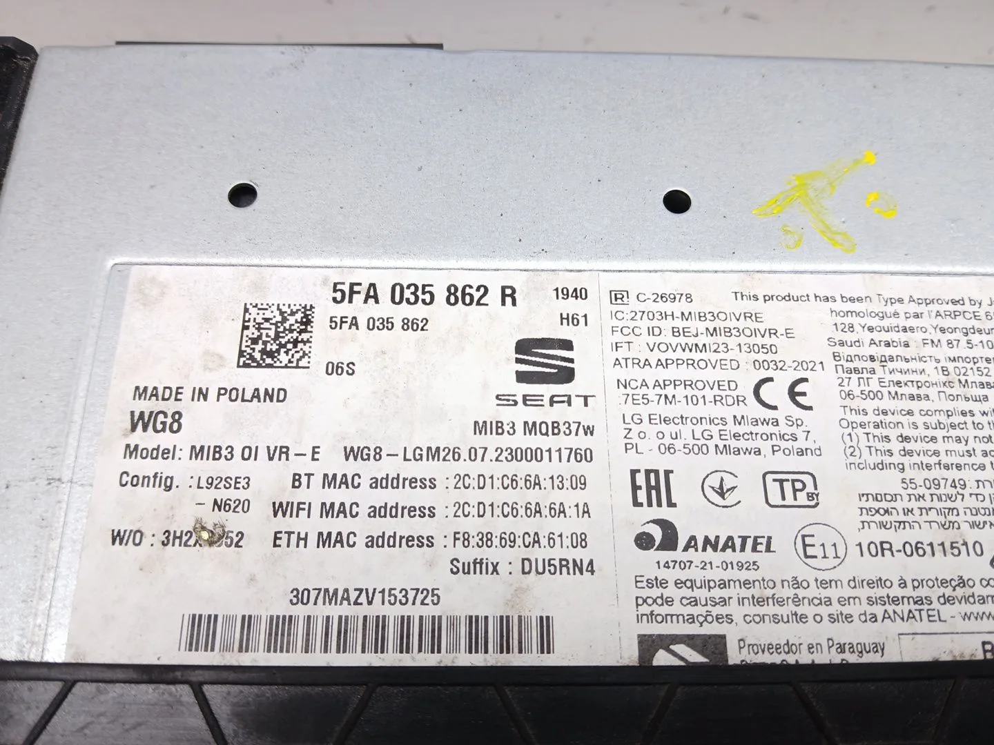 Modulo Electronico para Cupra Formentor (Km7)