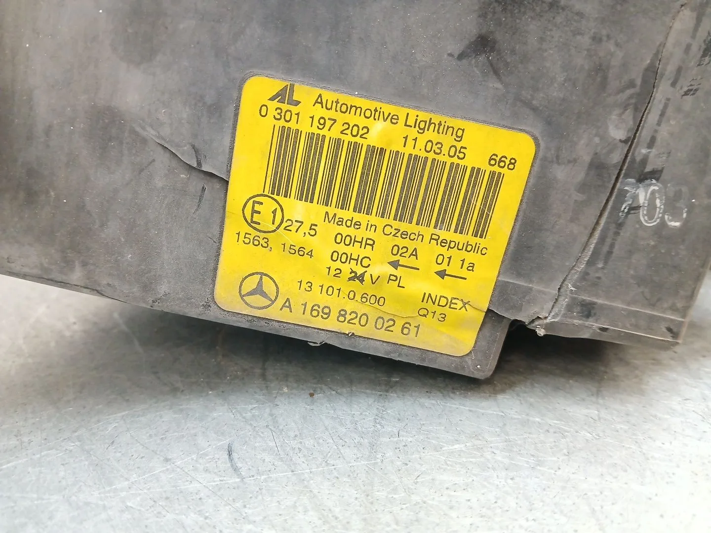 Faro Derecho para Mercedes-Benz Clase A (W169)