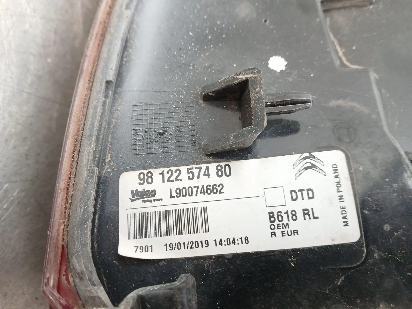 Piloto Trasero Derecho para Citroën C3 Iii (Sx)