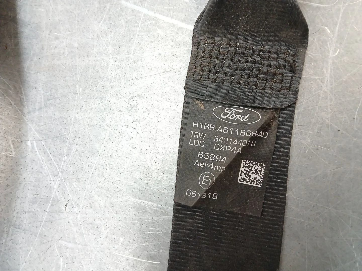 Cinturon Seguridad Trasero Derecho para Ford Fiesta Vii (Hj, Hf)