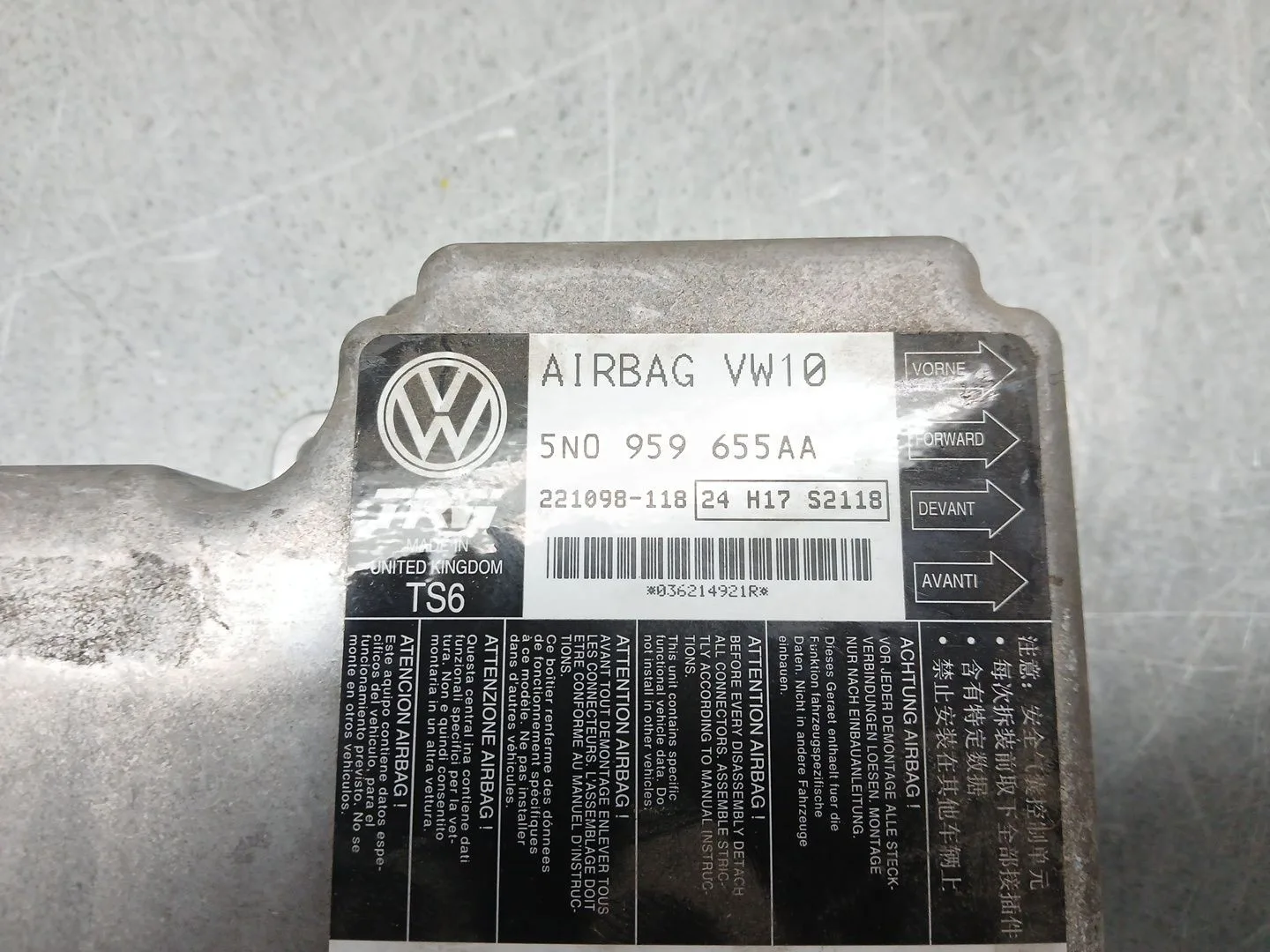 Centralita Airbag para Seat Leon (1P1)