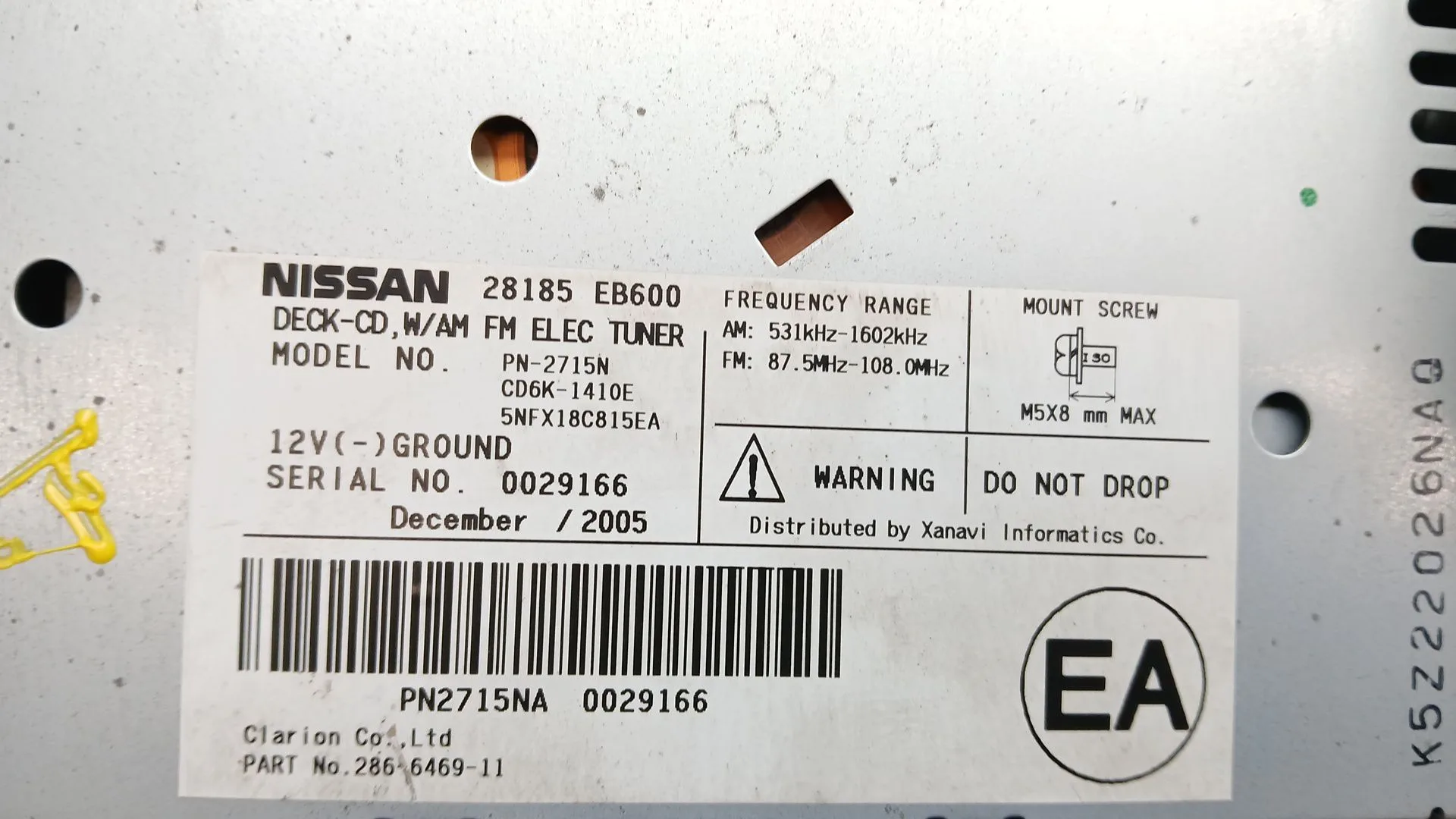 Sistema Audio / Radio Cd para Nissan Pathfinder Iii (R51)