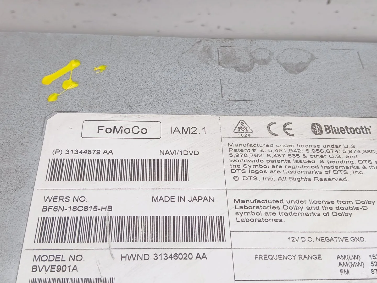 Sistema Audio / Radio Cd para Volvo V60 Kombi