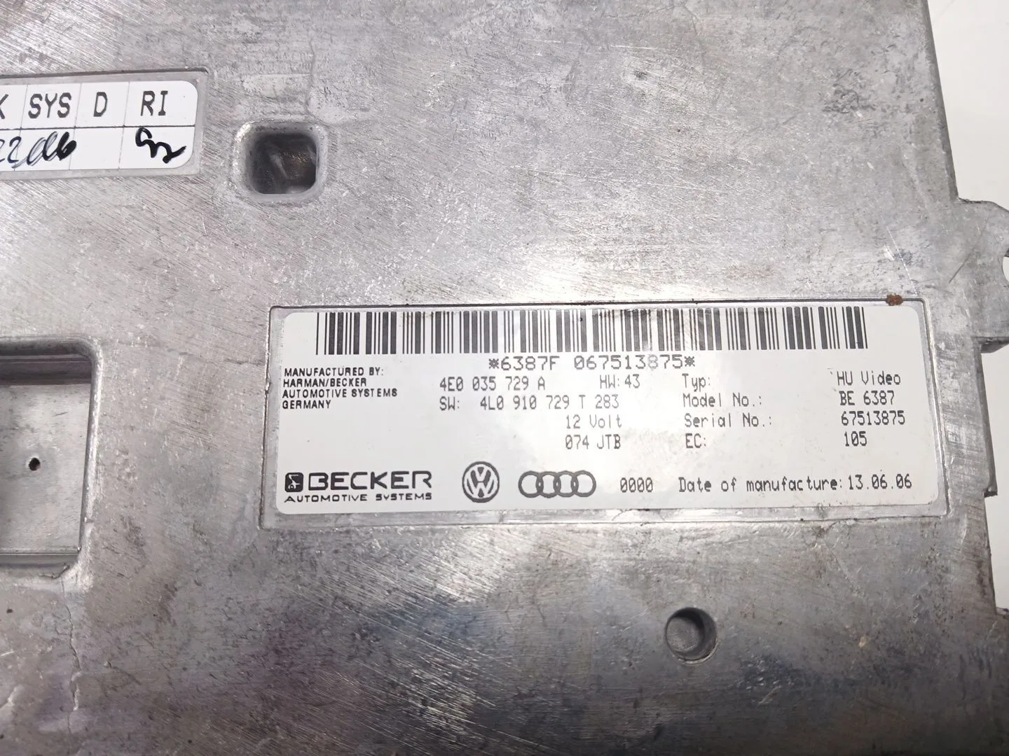 Pantalla Multifuncion para Audi Q7 (4L)