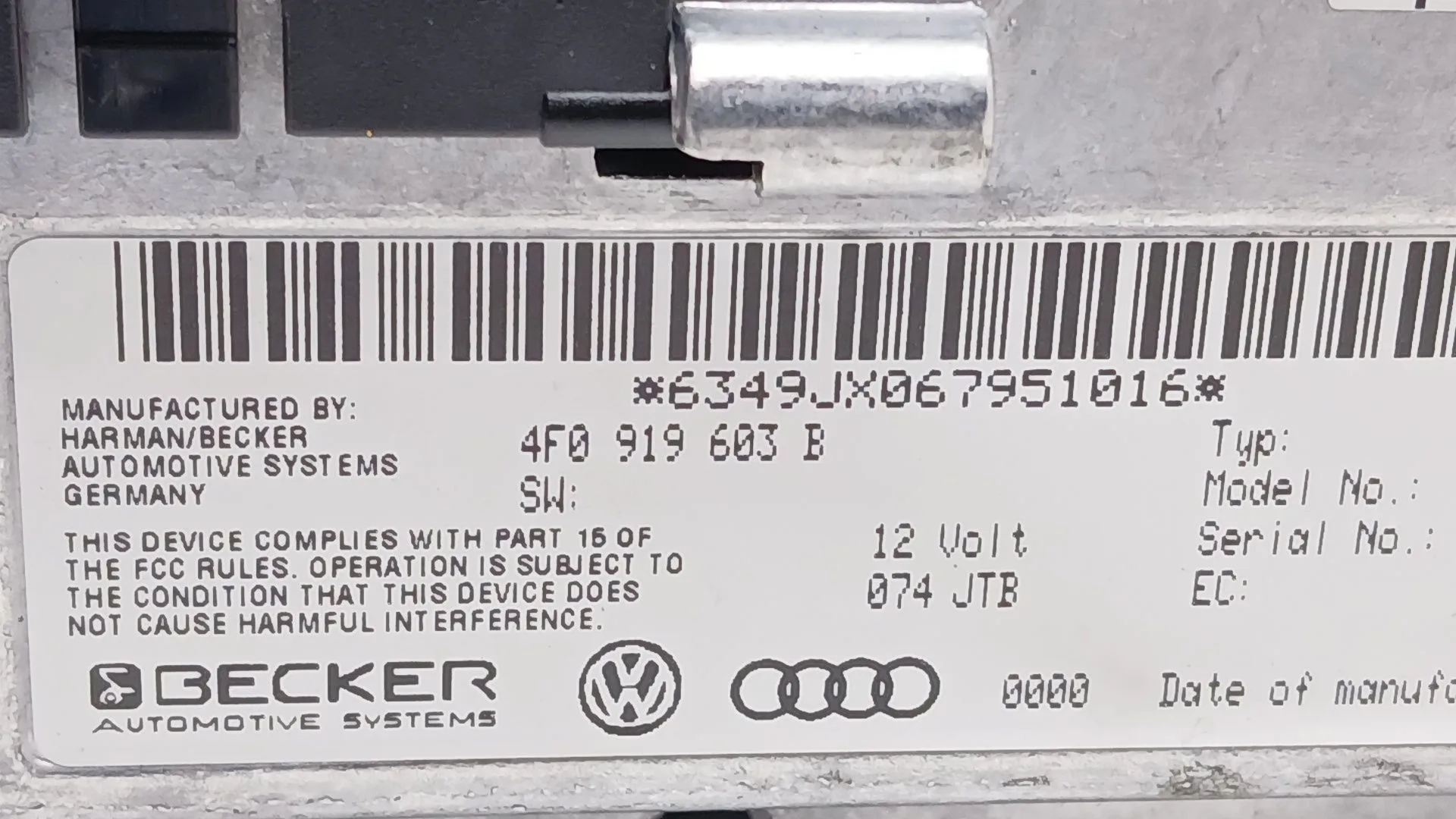 Pantalla Multifuncion para Audi Q7 (4Lb)