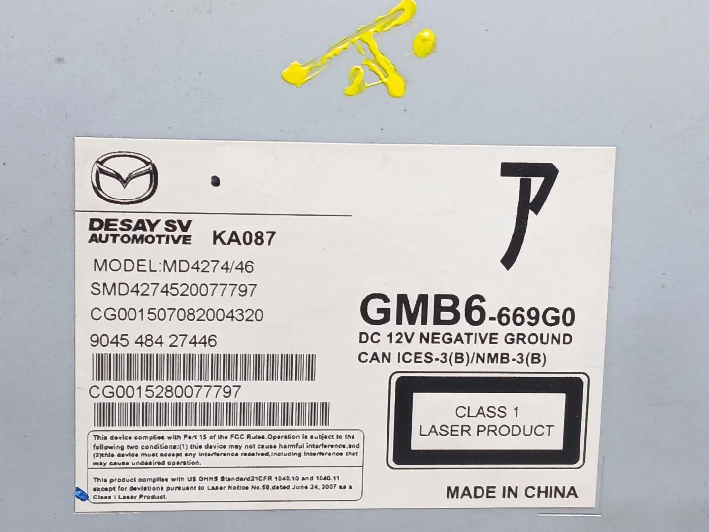 Sistema Audio / Radio Cd para Mazda 6 Station Wagon (Gj, Gl)