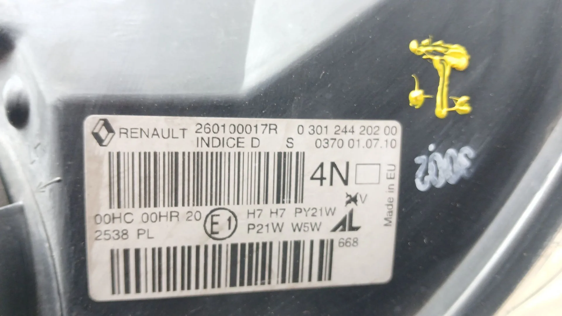 Faro Derecho para Renault Megane Iii Hatchback (Bz0/1_, B3_)