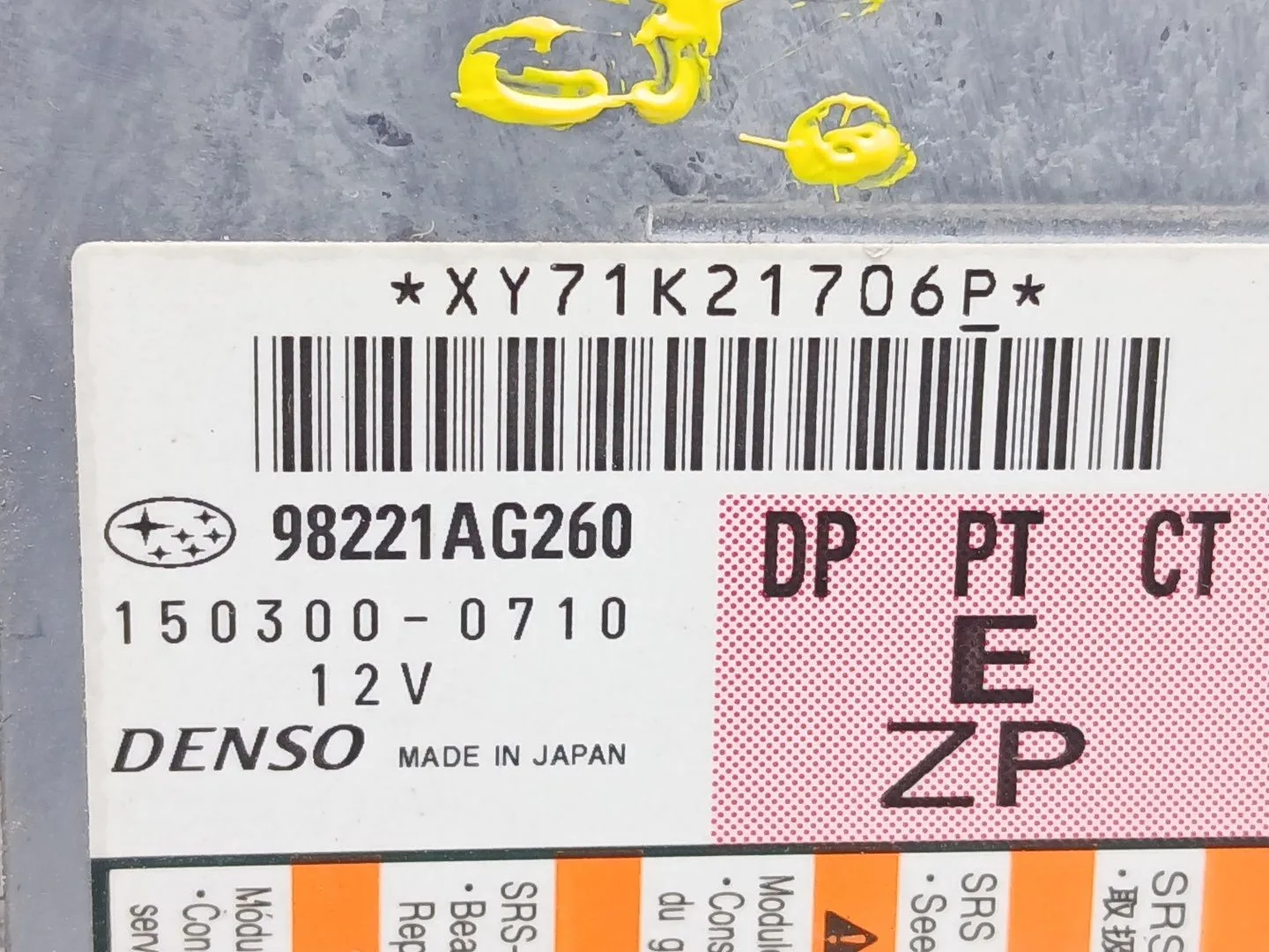 Centralita Airbag para Subaru Legacy V Station Wagon (Br)
