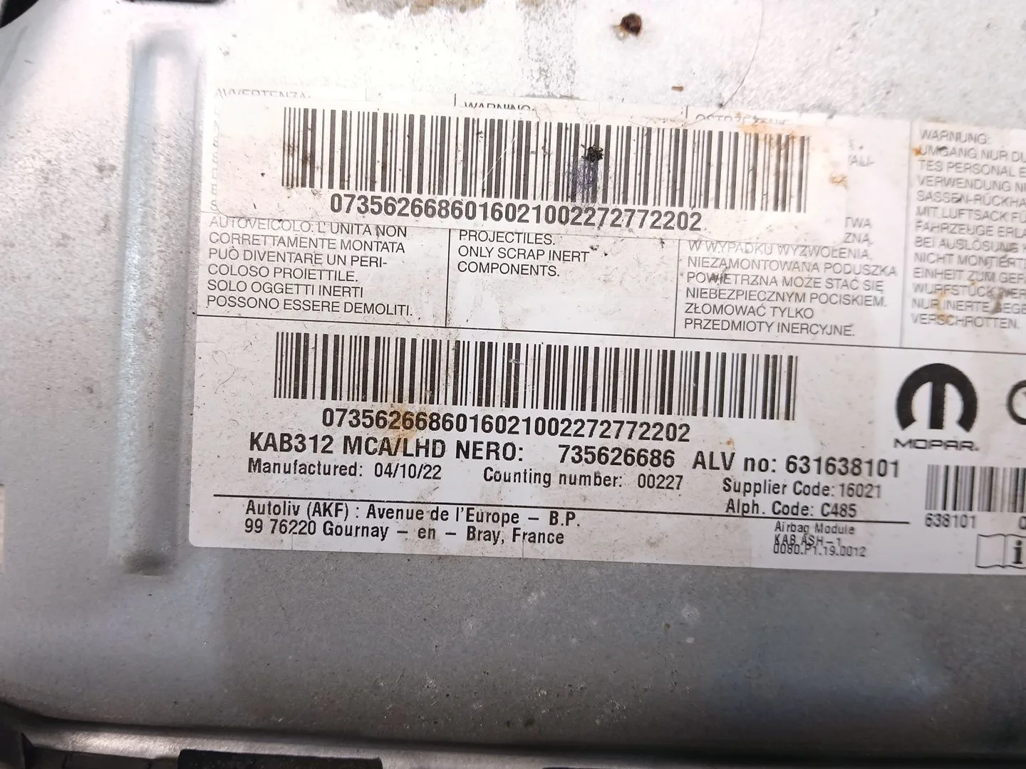 Kit Airbag para Fiat 500 (312_)