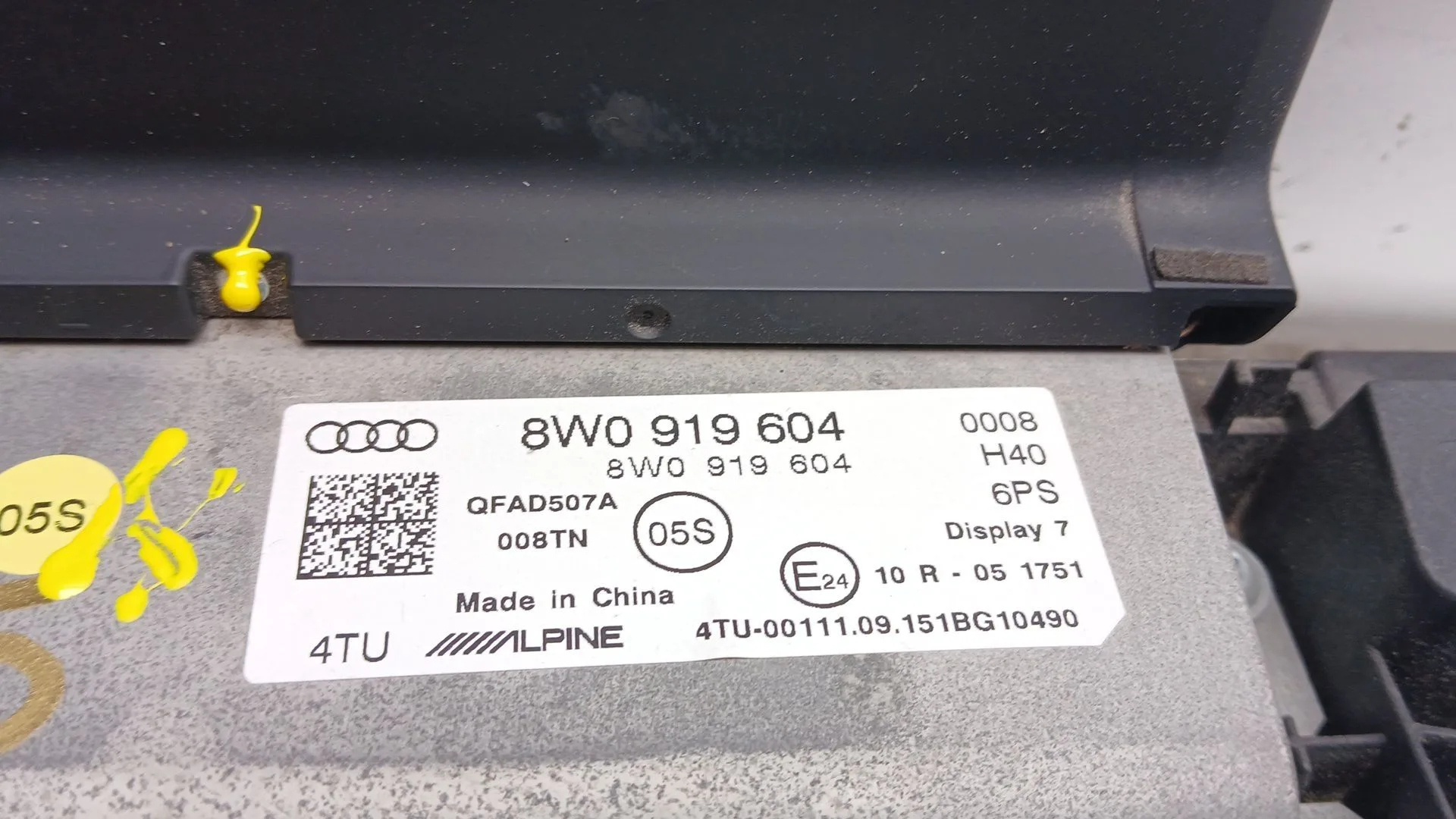 Pantalla Multifuncion para Audi A4 Berlina (8W2)