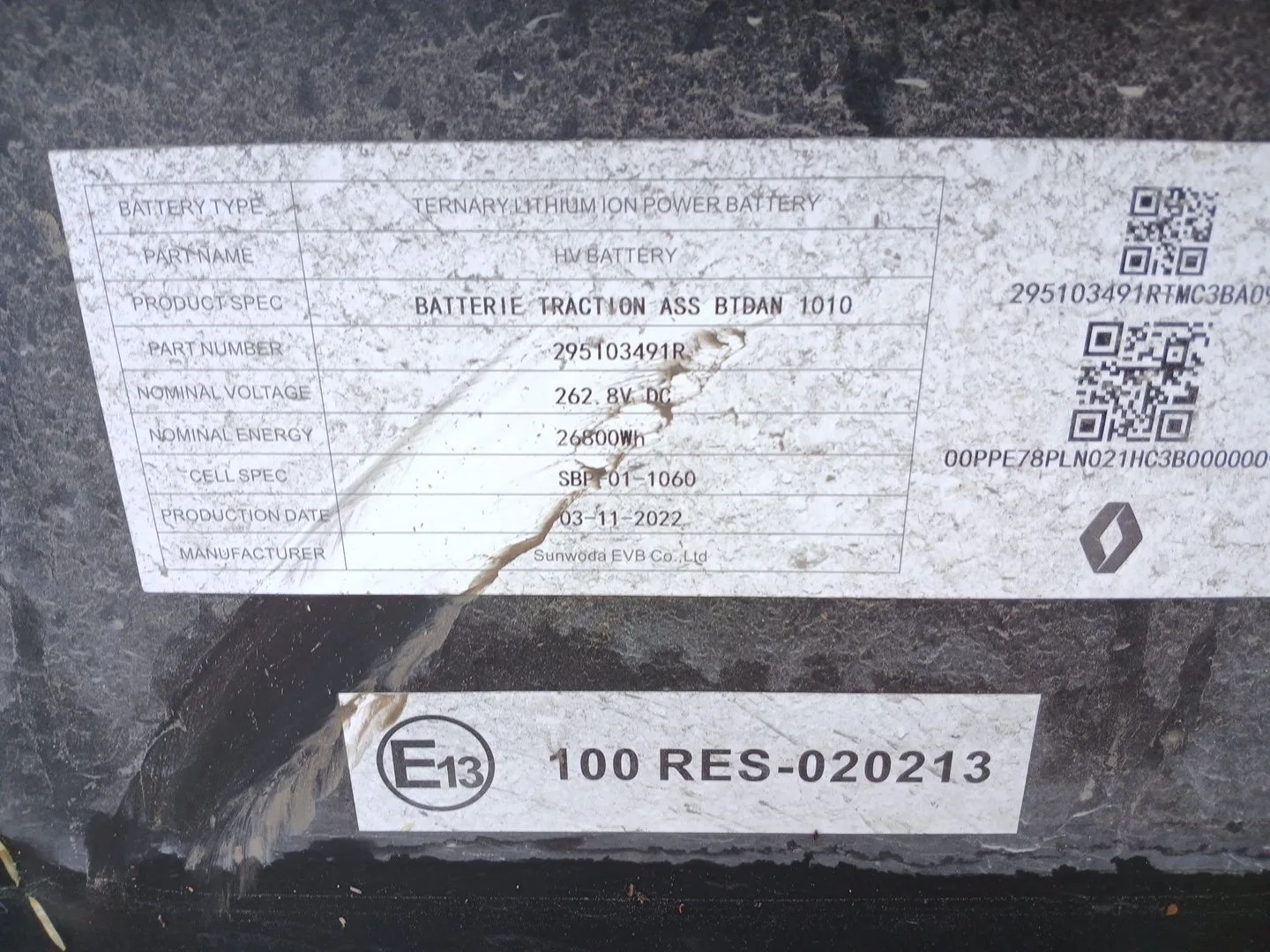 Bateria para Dacia Spring