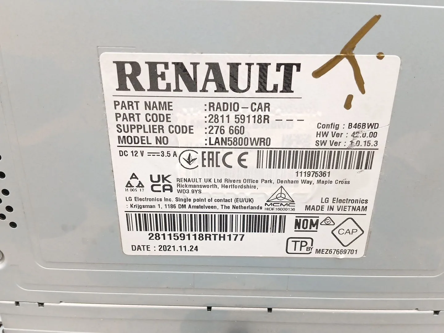 Sistema Audio / Radio Cd para Dacia Spring