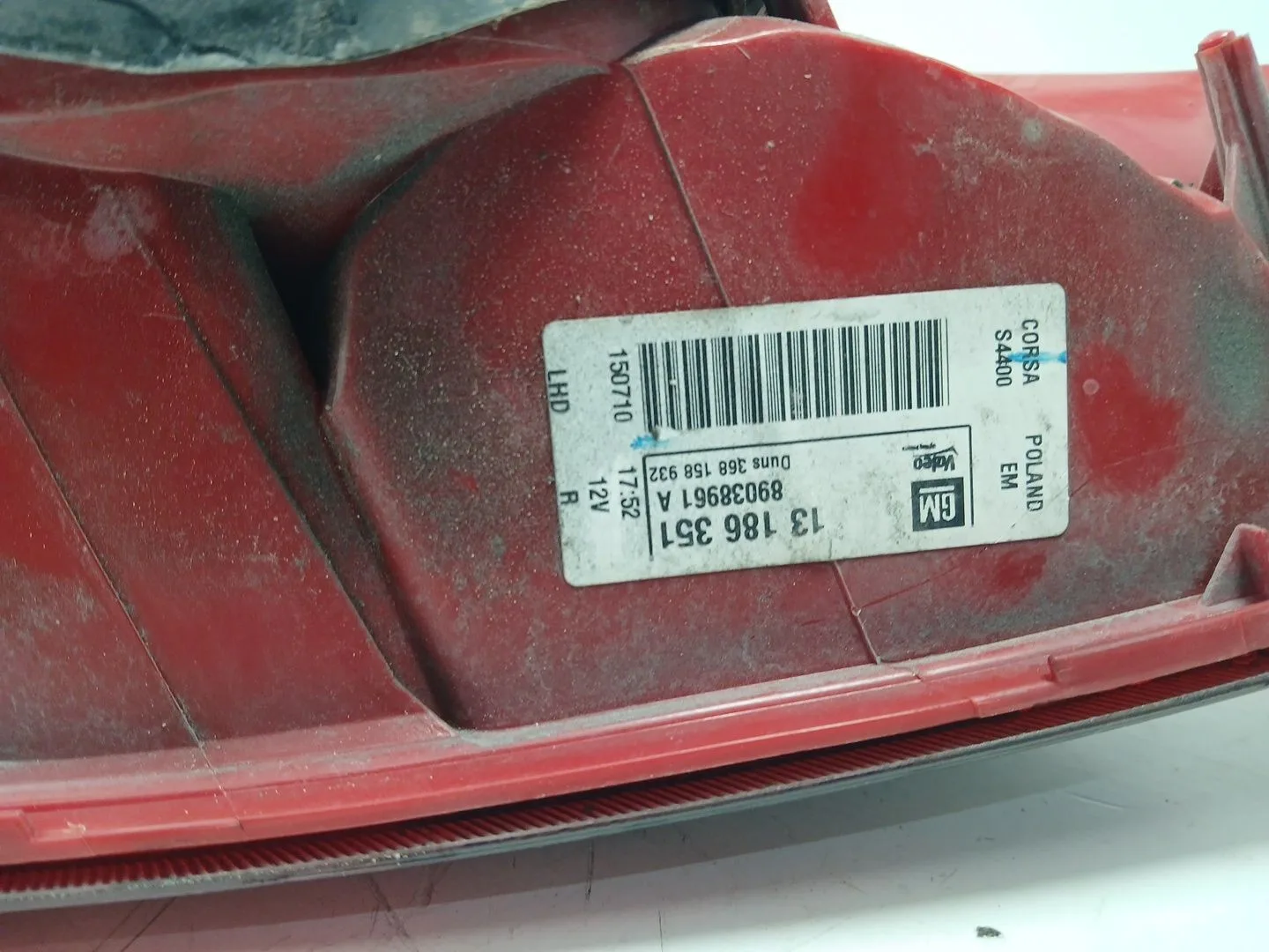 Piloto Trasero Derecho para Opel Corsa D (S07)