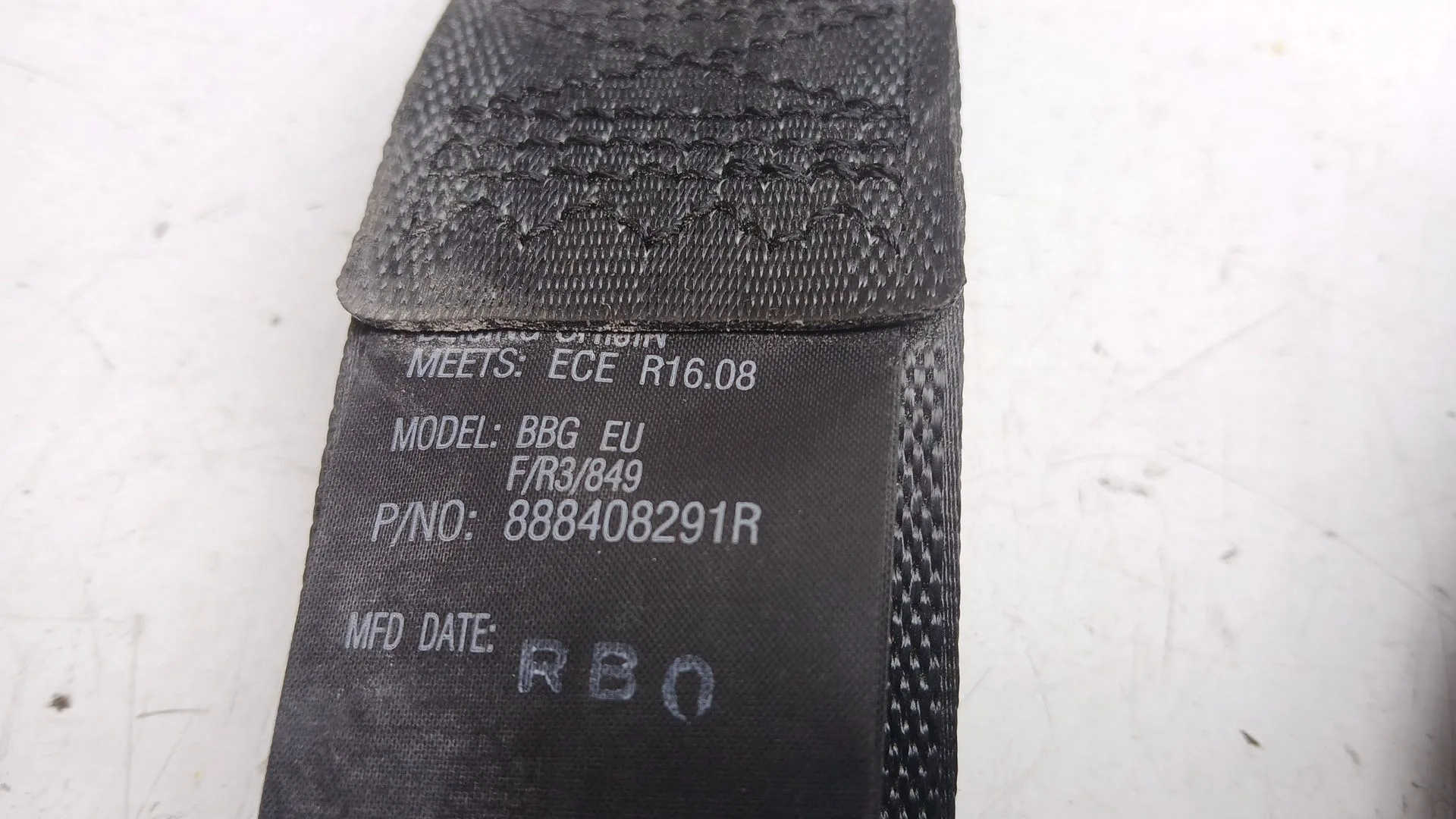 Cinturon Seguridad Trasero Derecho para Dacia Spring