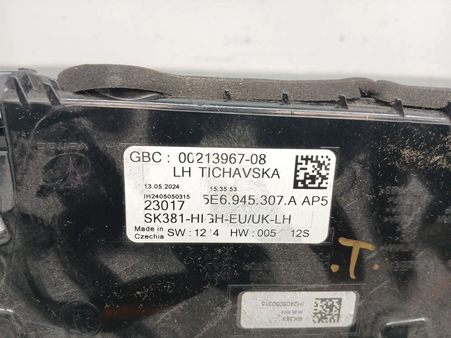 Piloto Trasero Izquierdo Interior para Skoda Octavia Iv (Nx3, Nn3, Pv3)