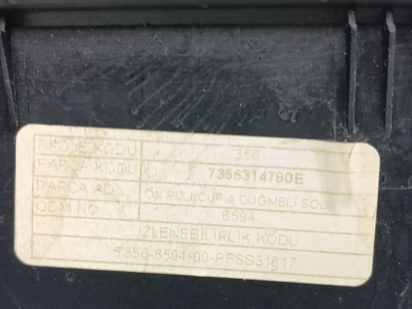 Mando Elevalunas Delantero Izquierdo para Fiat Tipo Station Wagon (356_, 357_)