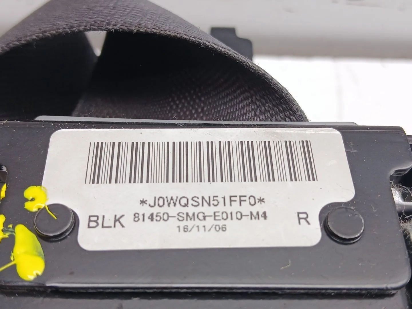 Cinturon Seguridad Delantero Derecho para Honda Civic Viii Hatchback (Fn, Fk)