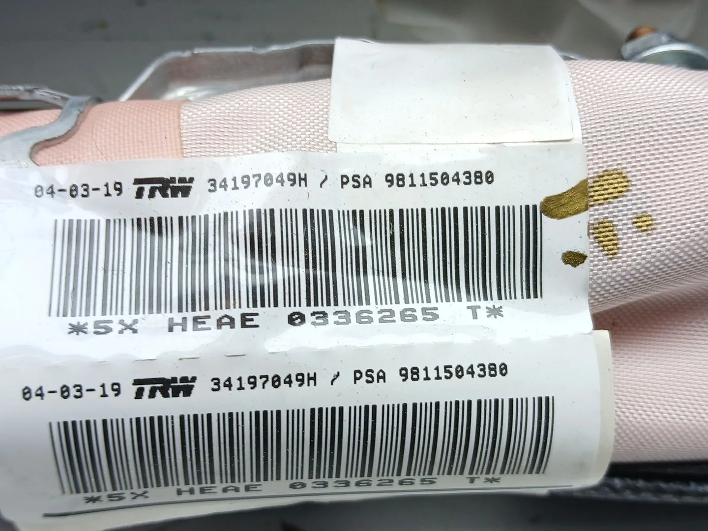 Airbag Cortina Delantero Derecho para Peugeot 3008 Ii Suv (Mc_, Mr_, Mj_, M4_)