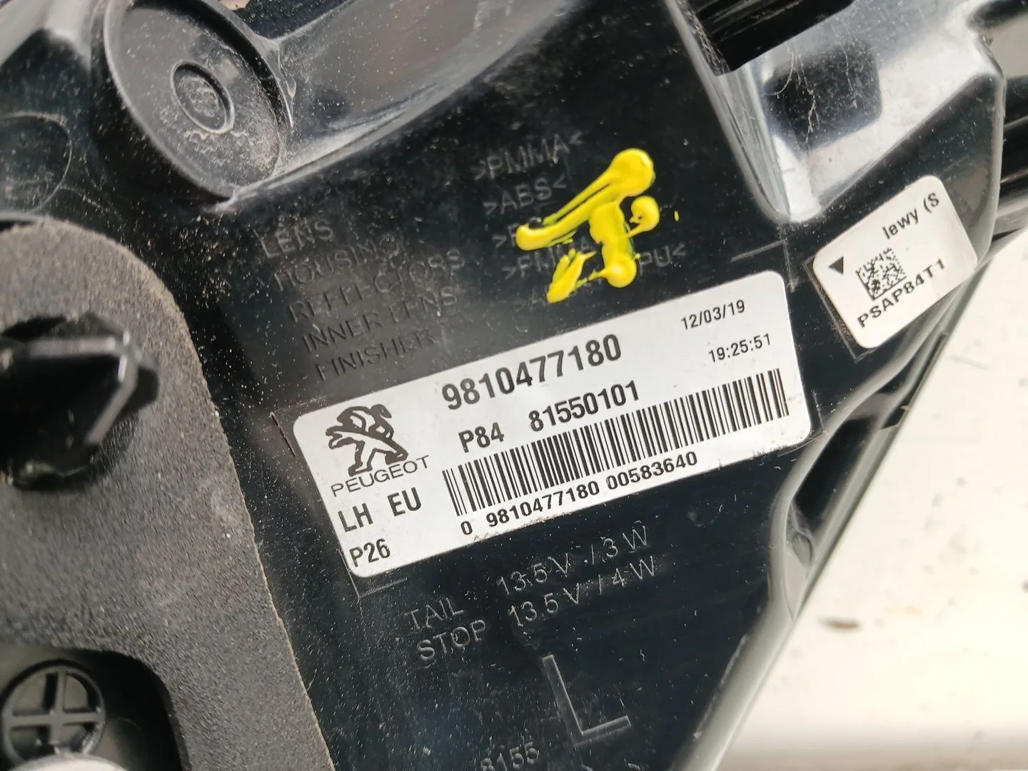 Piloto Trasero Izquierdo para Peugeot 3008 Ii Suv (Mc_, Mr_, Mj_, M4_)