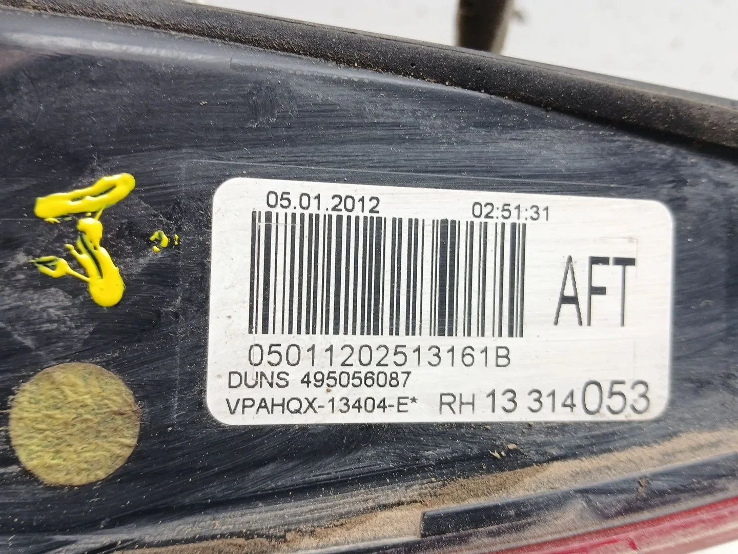 Piloto Trasero Derecho Interior para Opel Astra J Sports Tourer (P10)