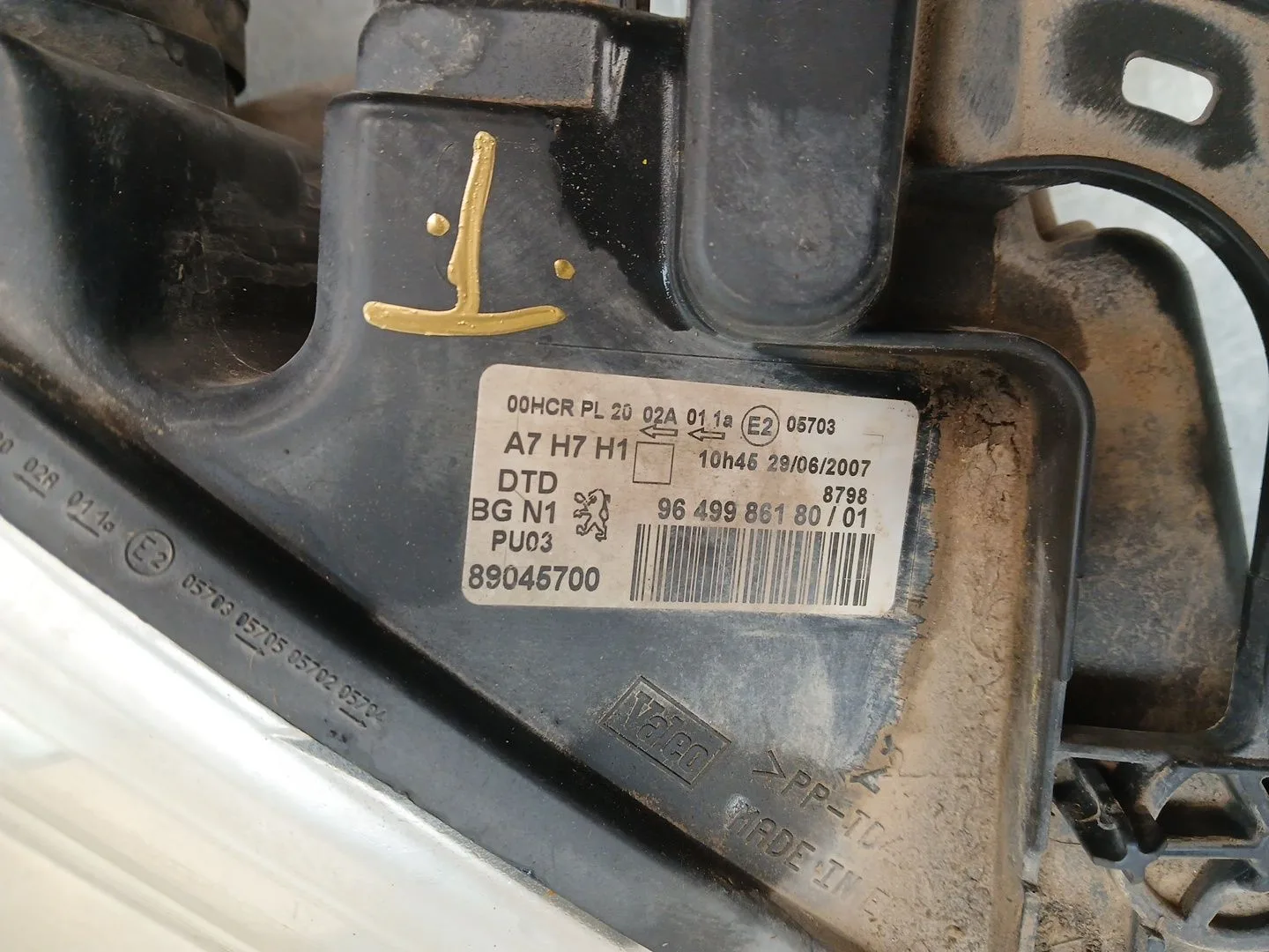 Faro Derecho para Peugeot 207/207+ (Wa_, Wc_)