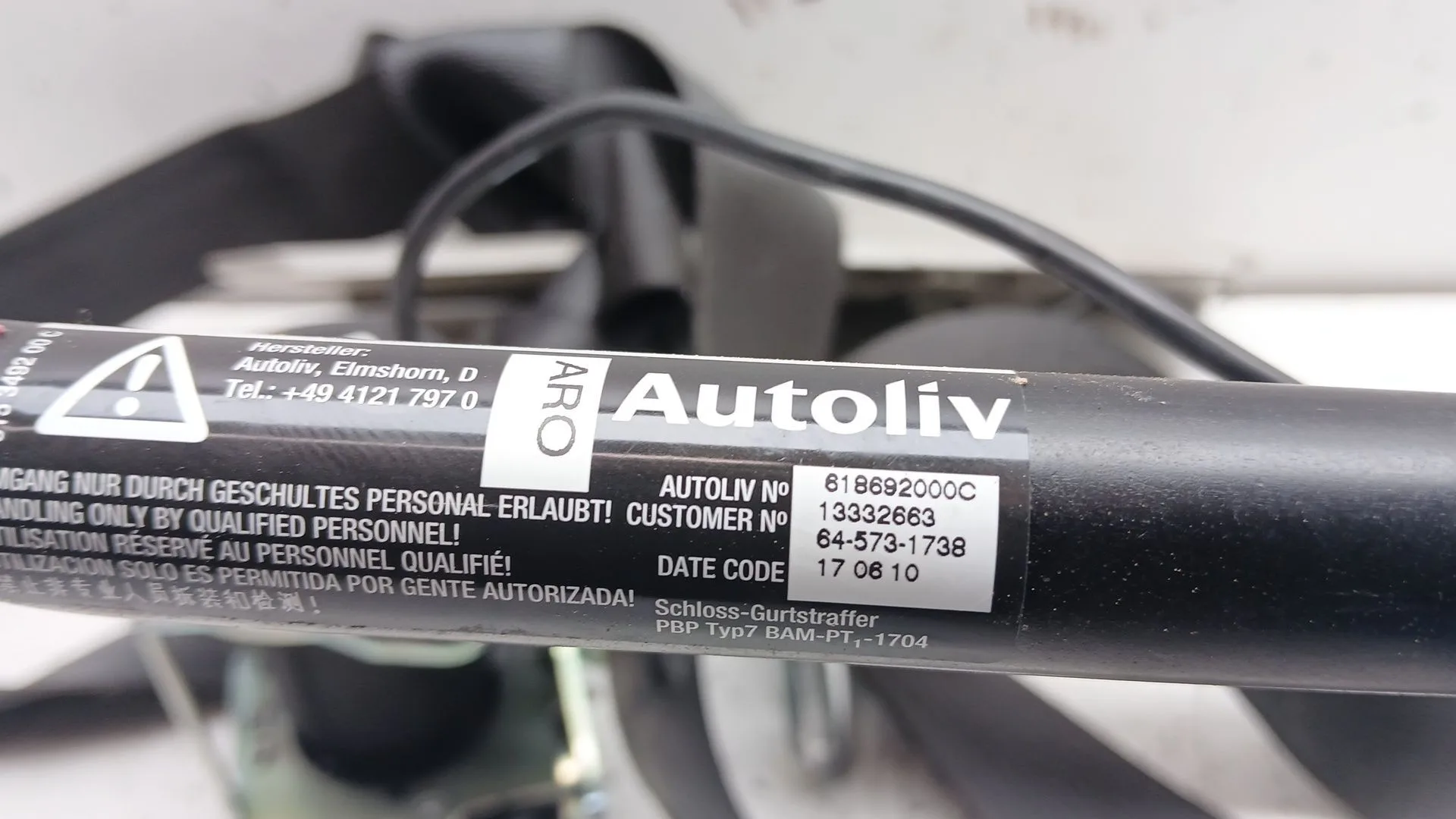 Cinturon Seguridad Delantero Izquierdo para Opel Astra J (P10)
