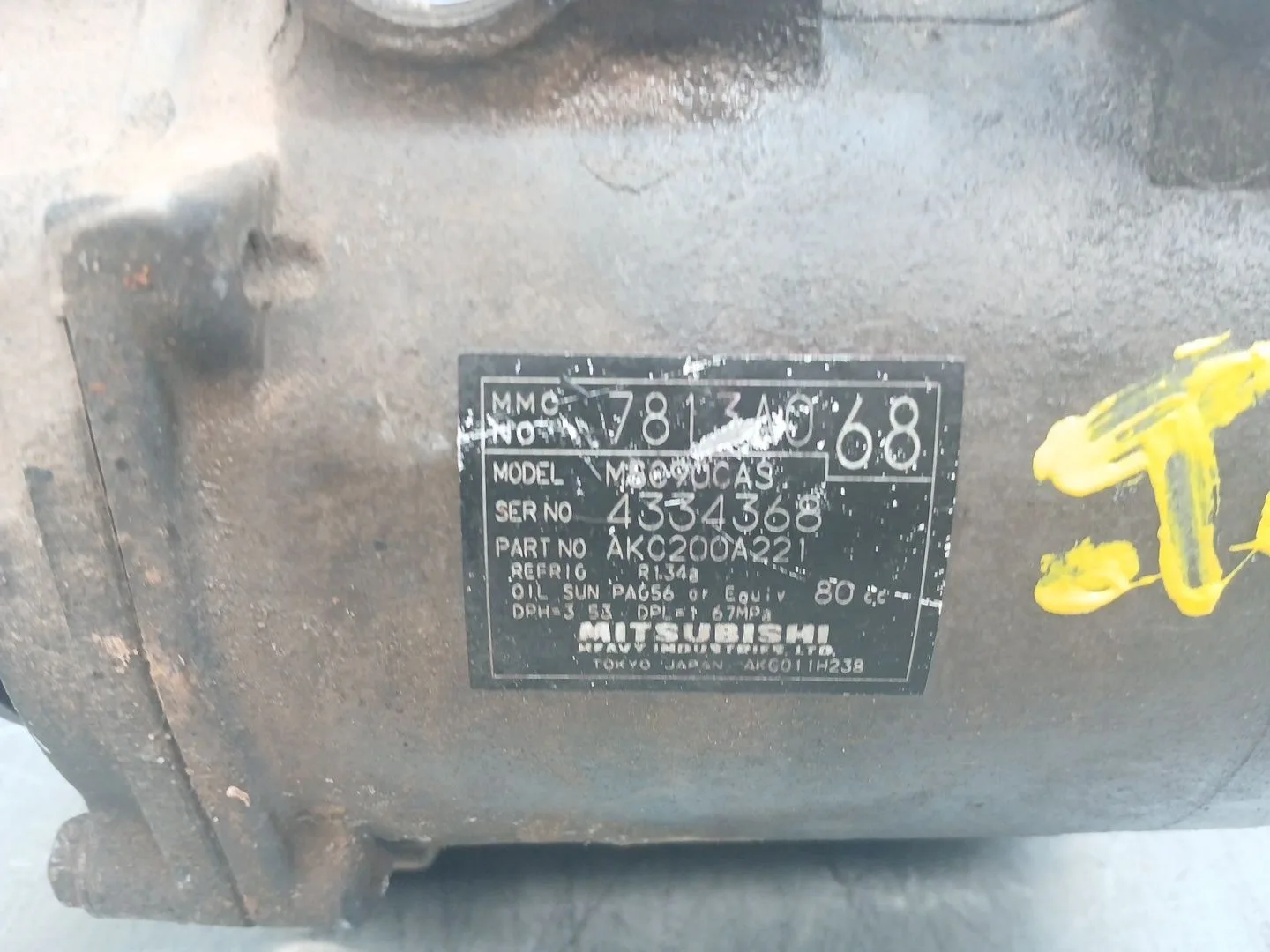 Compresor Aire Acondicionado para Mitsubishi Lancer Sportback (Cx)