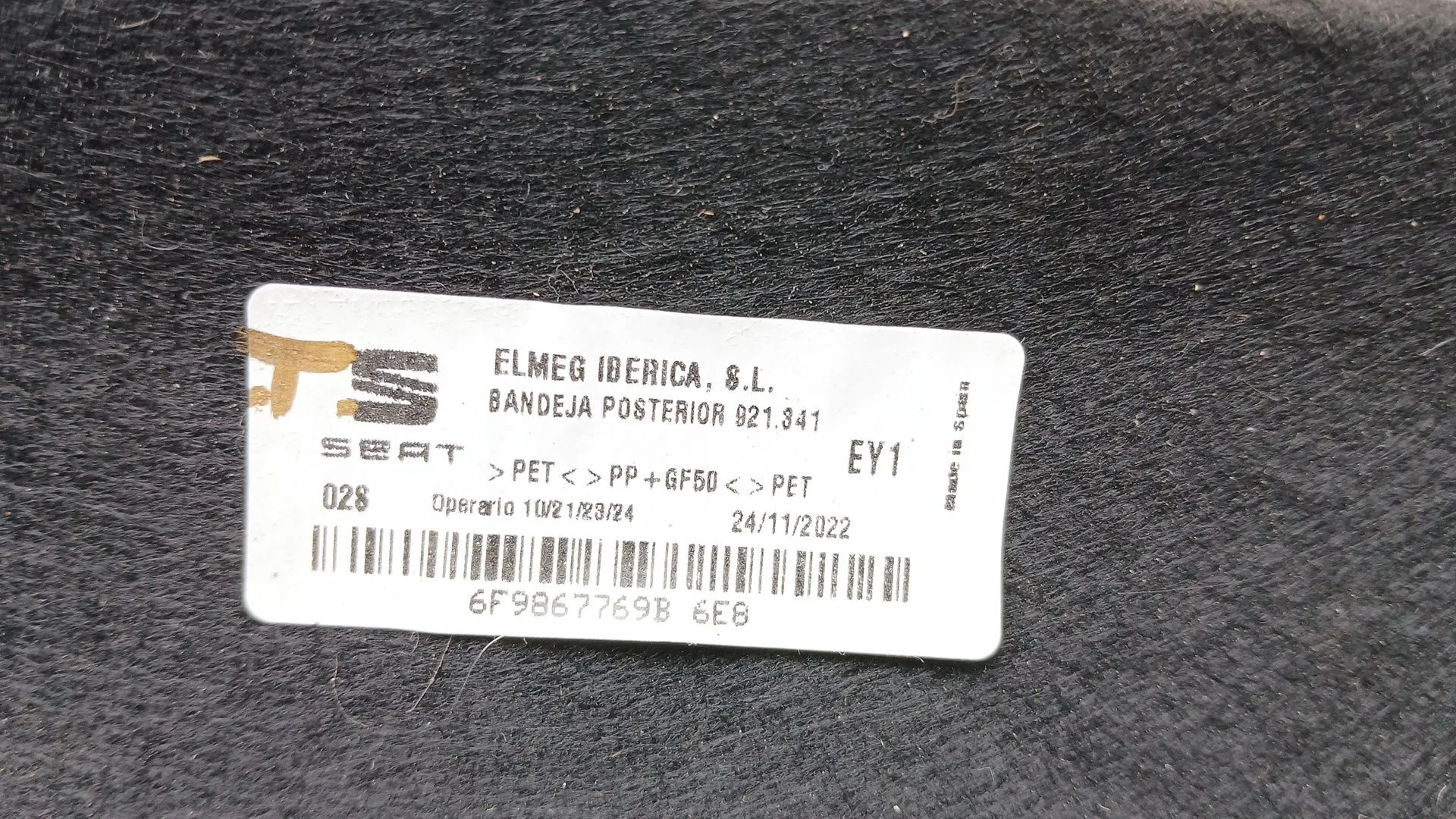 Bandeja Trasera para Seat Arona (Kj7, Kjp)