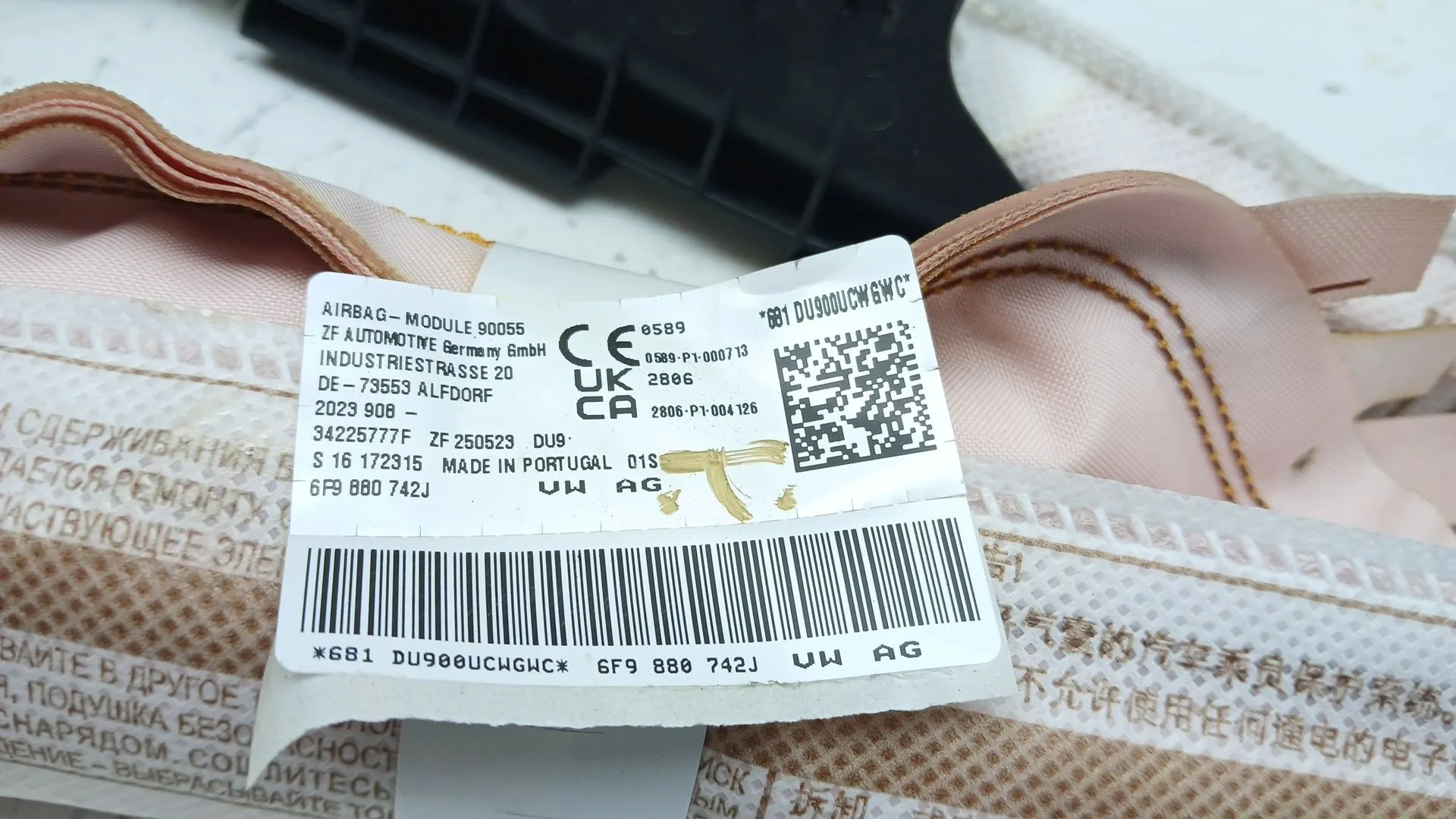 Airbag Cortina Delantero Derecho para Seat Arona (Kj7, Kjp)
