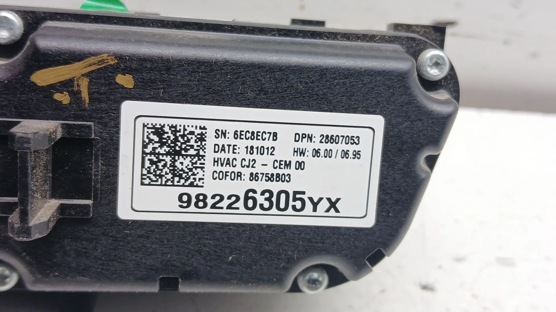 Mando Climatizador para Opel Crossland X / Crossland (P17, P2Qo)
