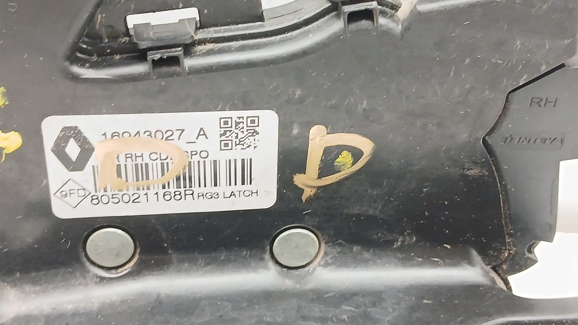Cerradura Puerta Delantera Derecha para Renault Talisman (Lp_)